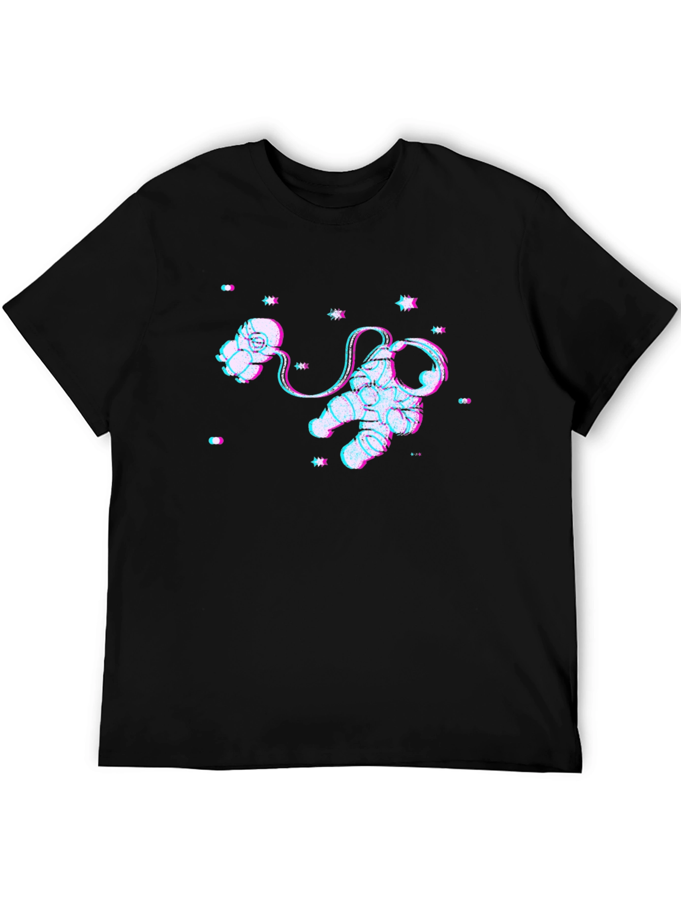 Camiseta Negra con Diseño de Astronauta Espacial