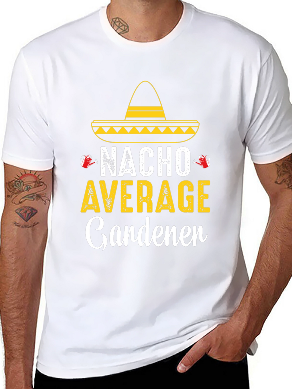 Camiseta Divertida Jardinería - Nacho Average Gardener