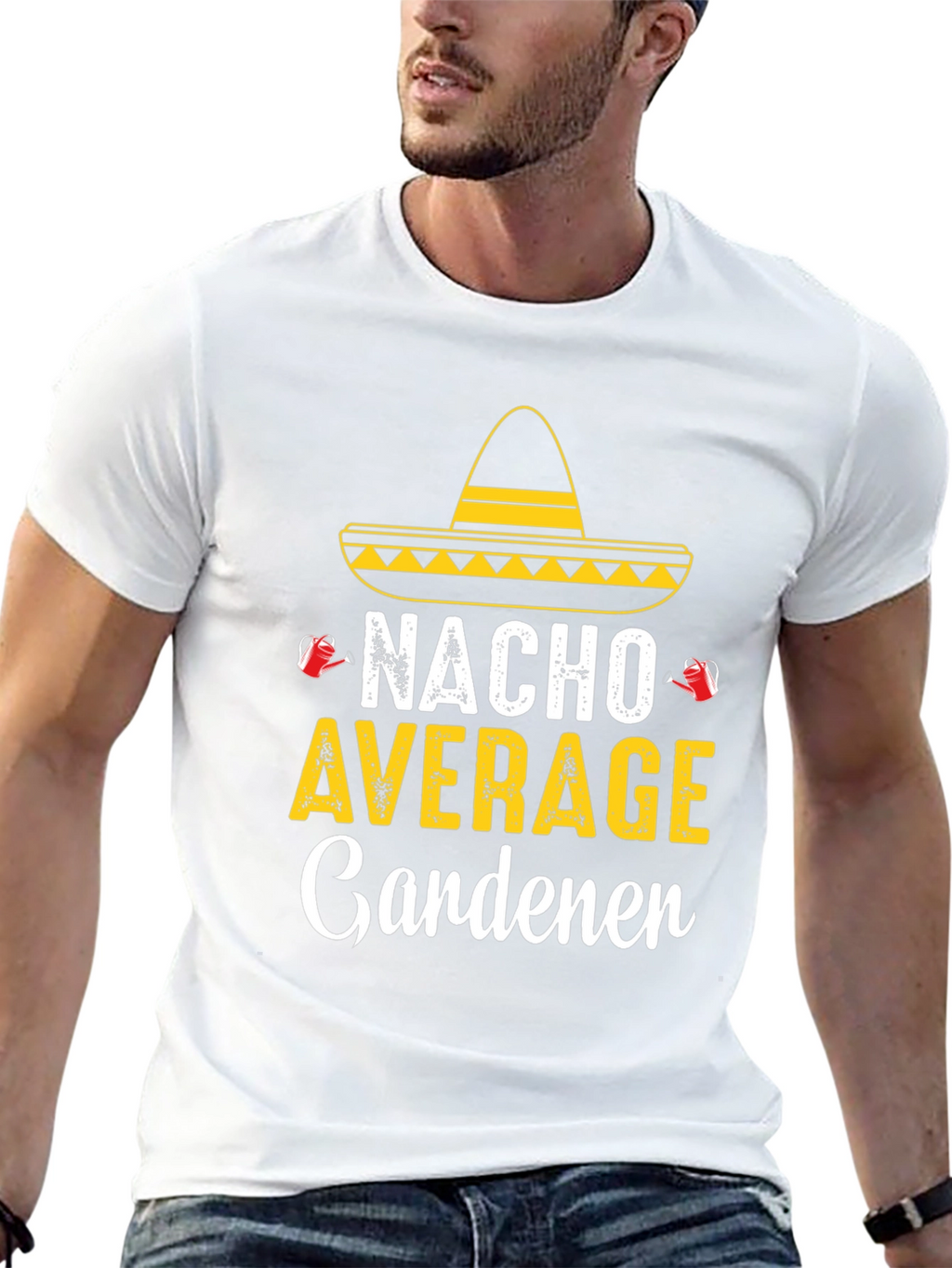 Camiseta Divertida Jardinería - Nacho Average Gardener