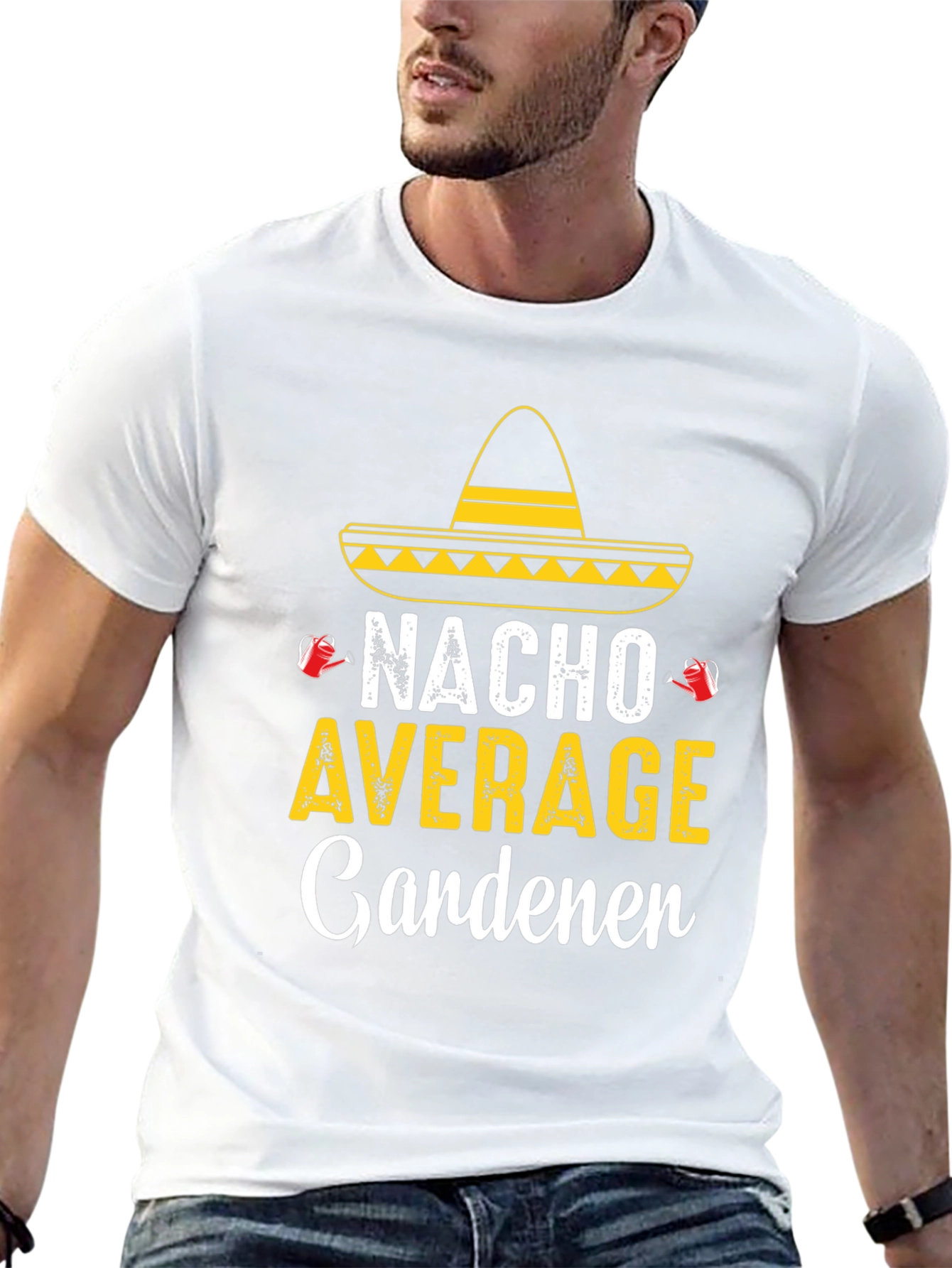 Camiseta Divertida Jardinería - Nacho Average Gardener