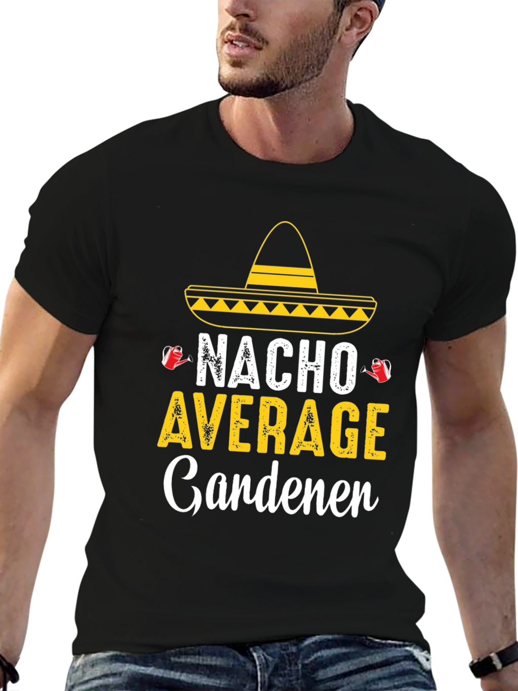 Camiseta Divertida Jardinería - Nacho Average Gardener