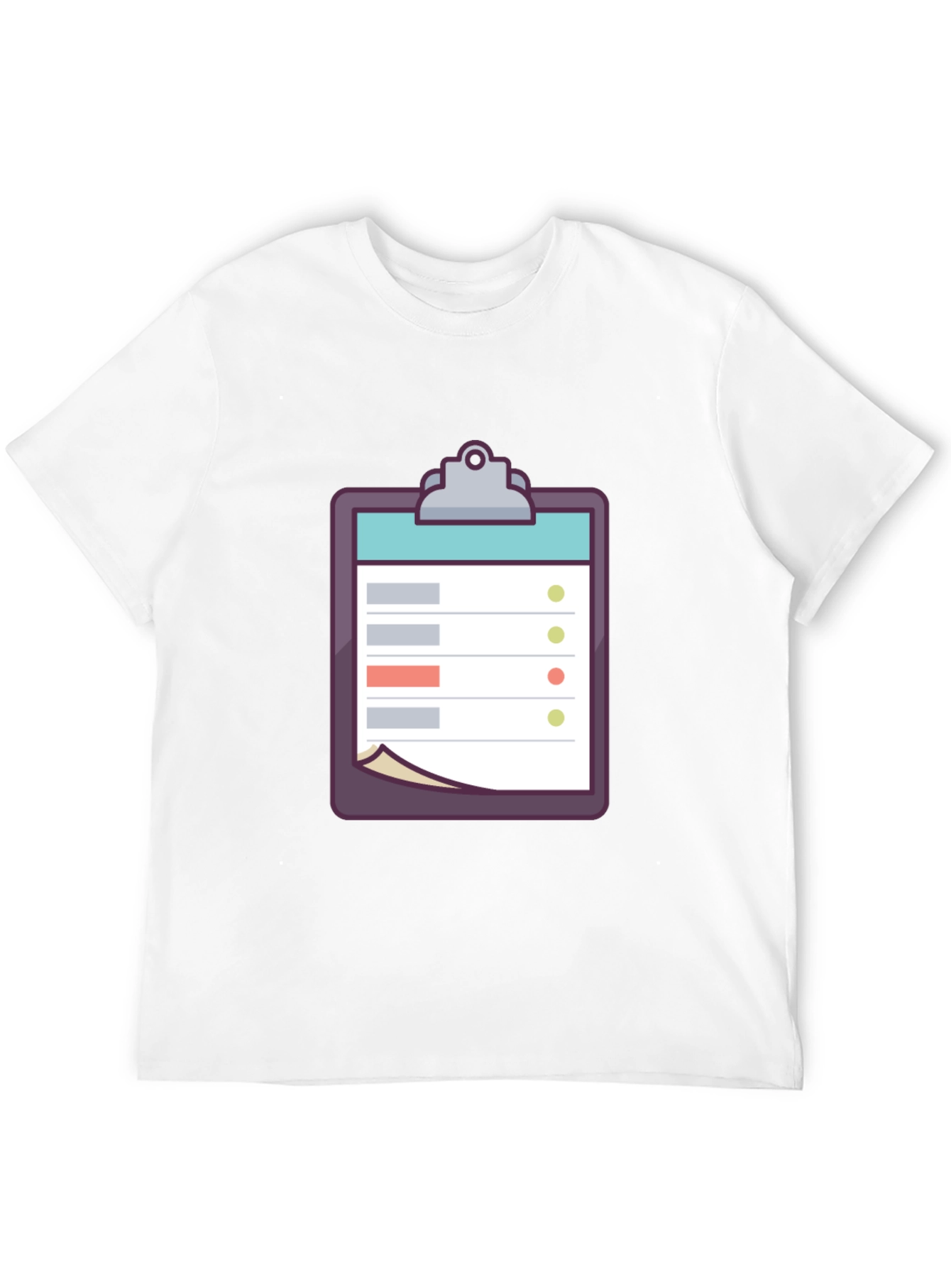 Camiseta Negra con Diseño de Lista de Control