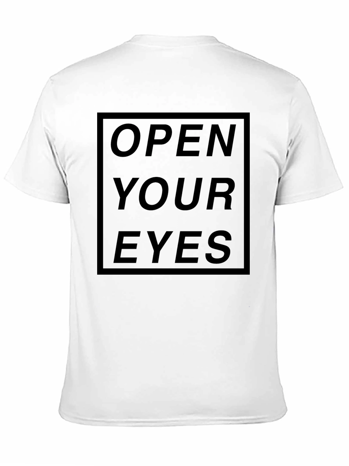 Camiseta Negra Abre Tus Ojos Diseño Minimalista
