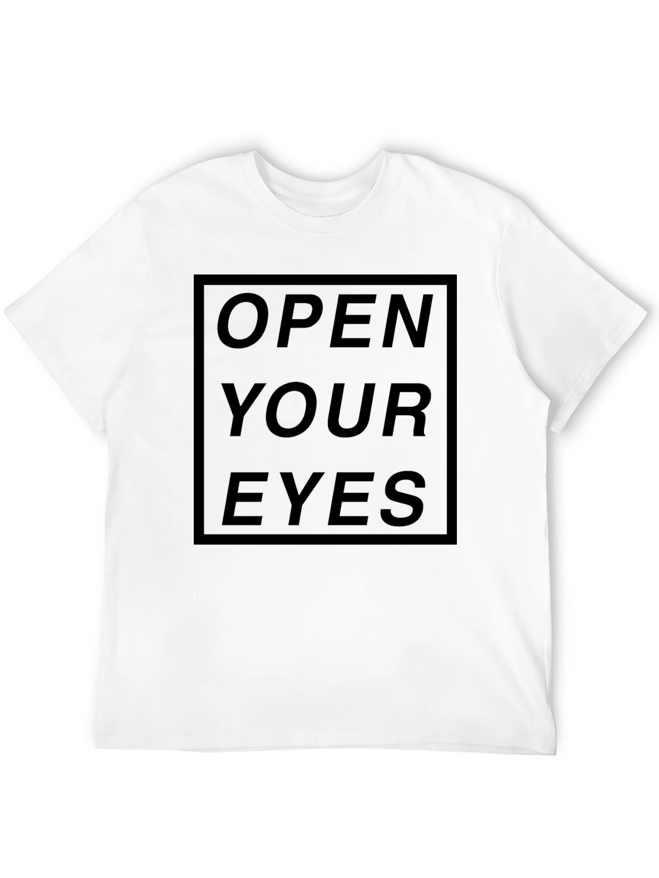 Camiseta Negra Abre Tus Ojos Diseño Minimalista