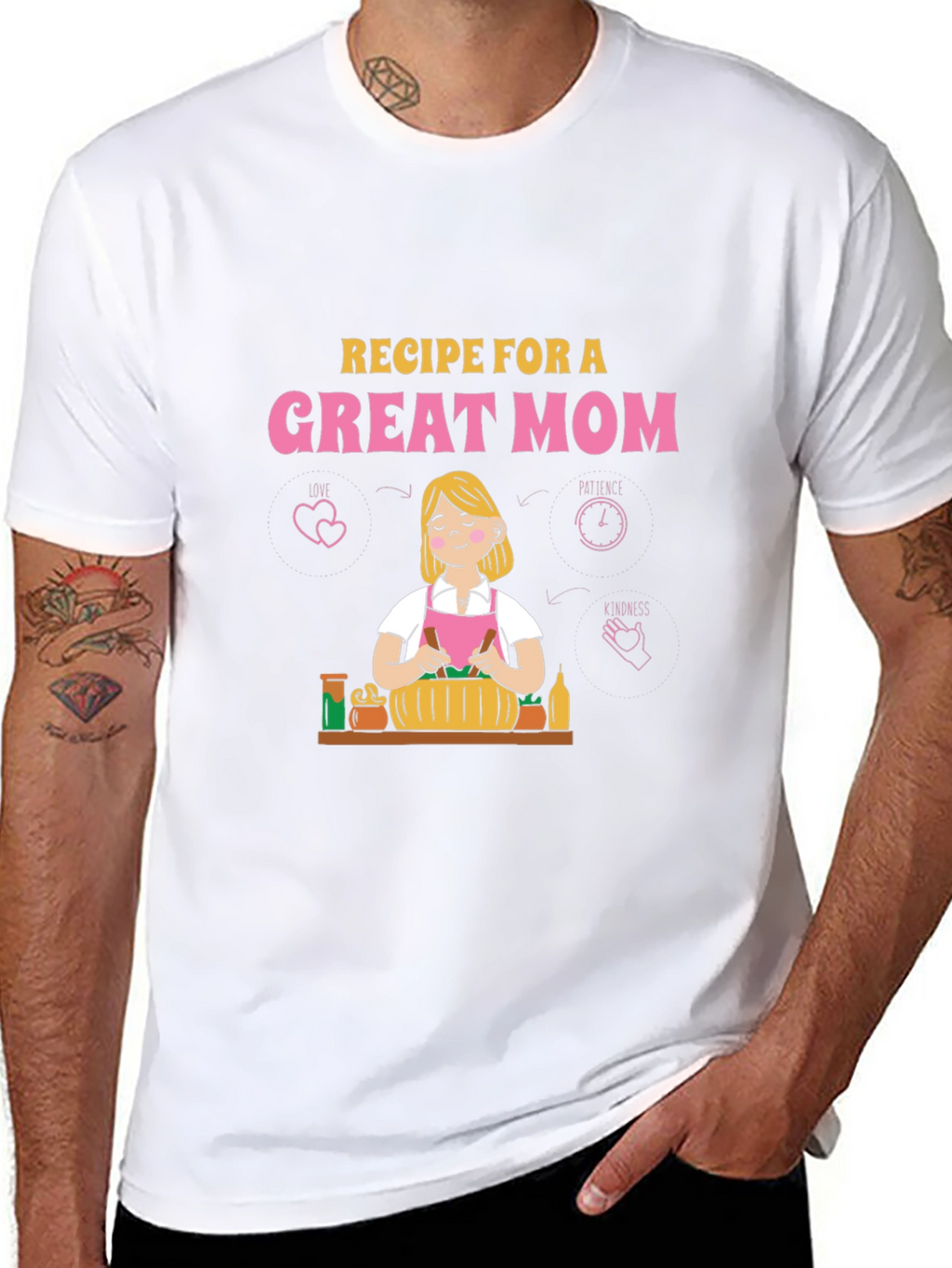 Camiseta Negra Receta para una Gran Mamá
