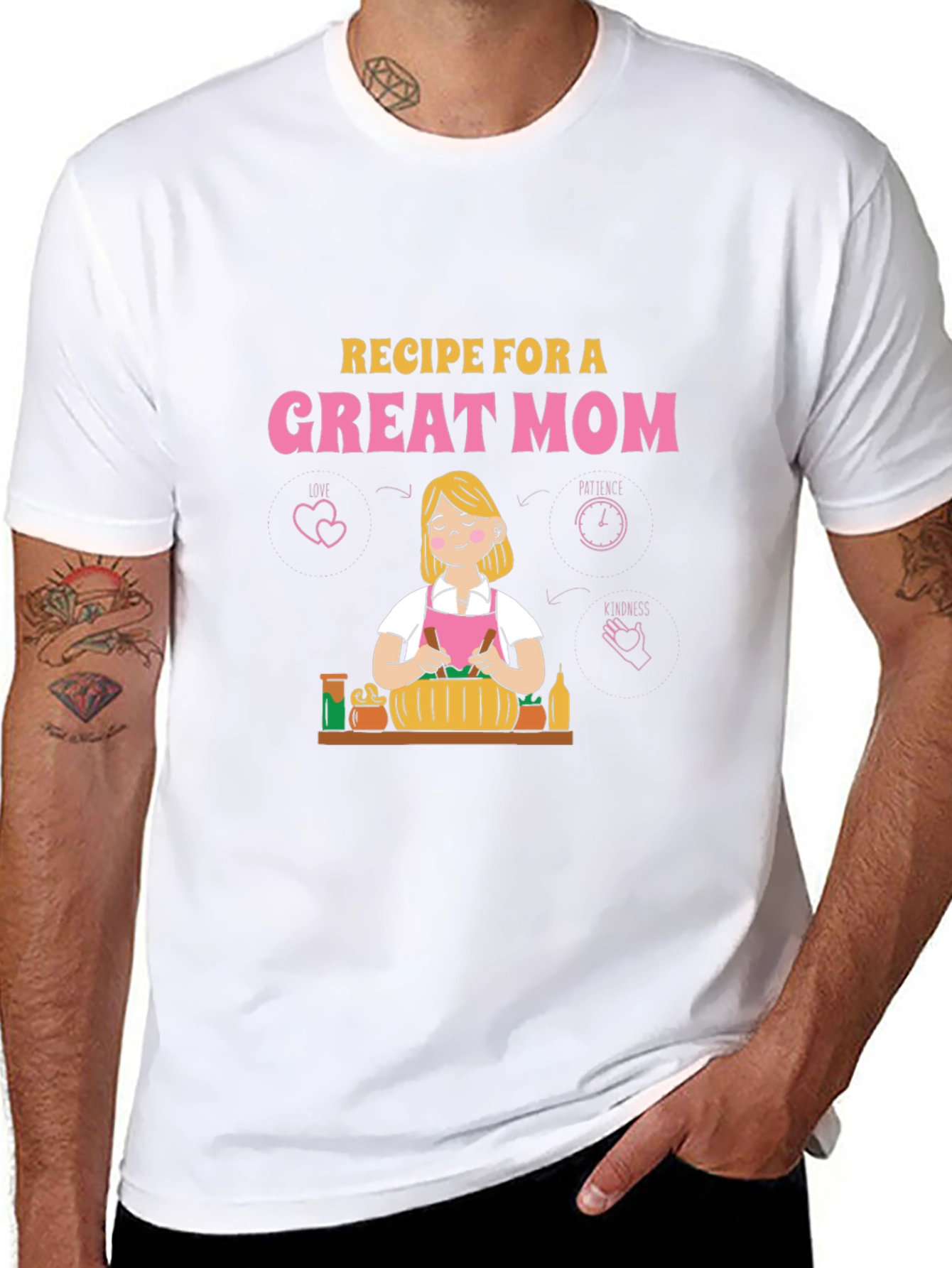 Camiseta Negra Receta para una Gran Mamá