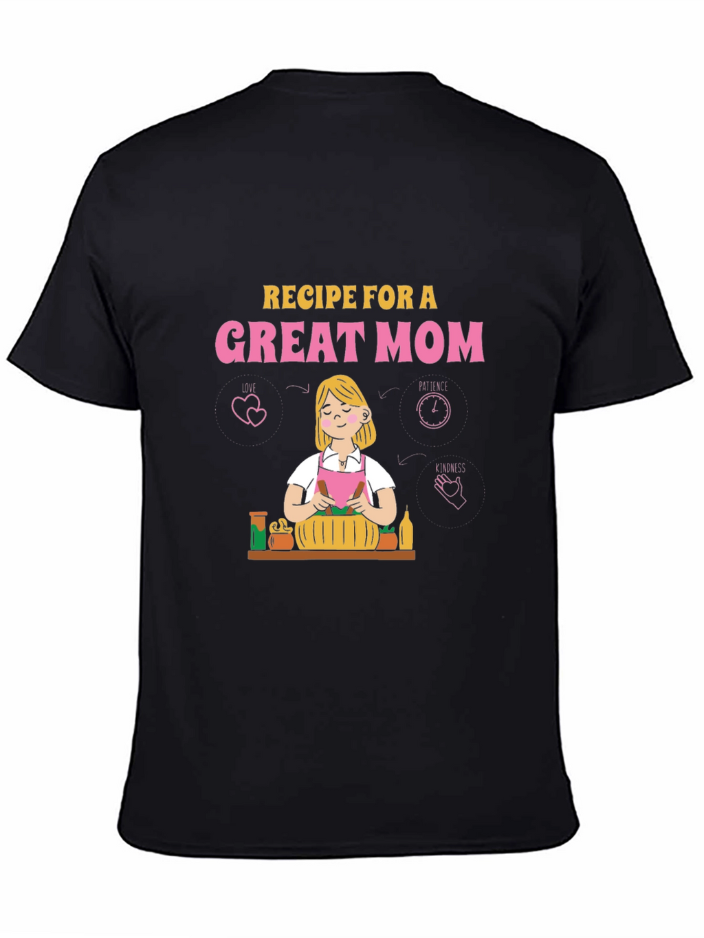 Camiseta Negra Receta para una Gran Mamá