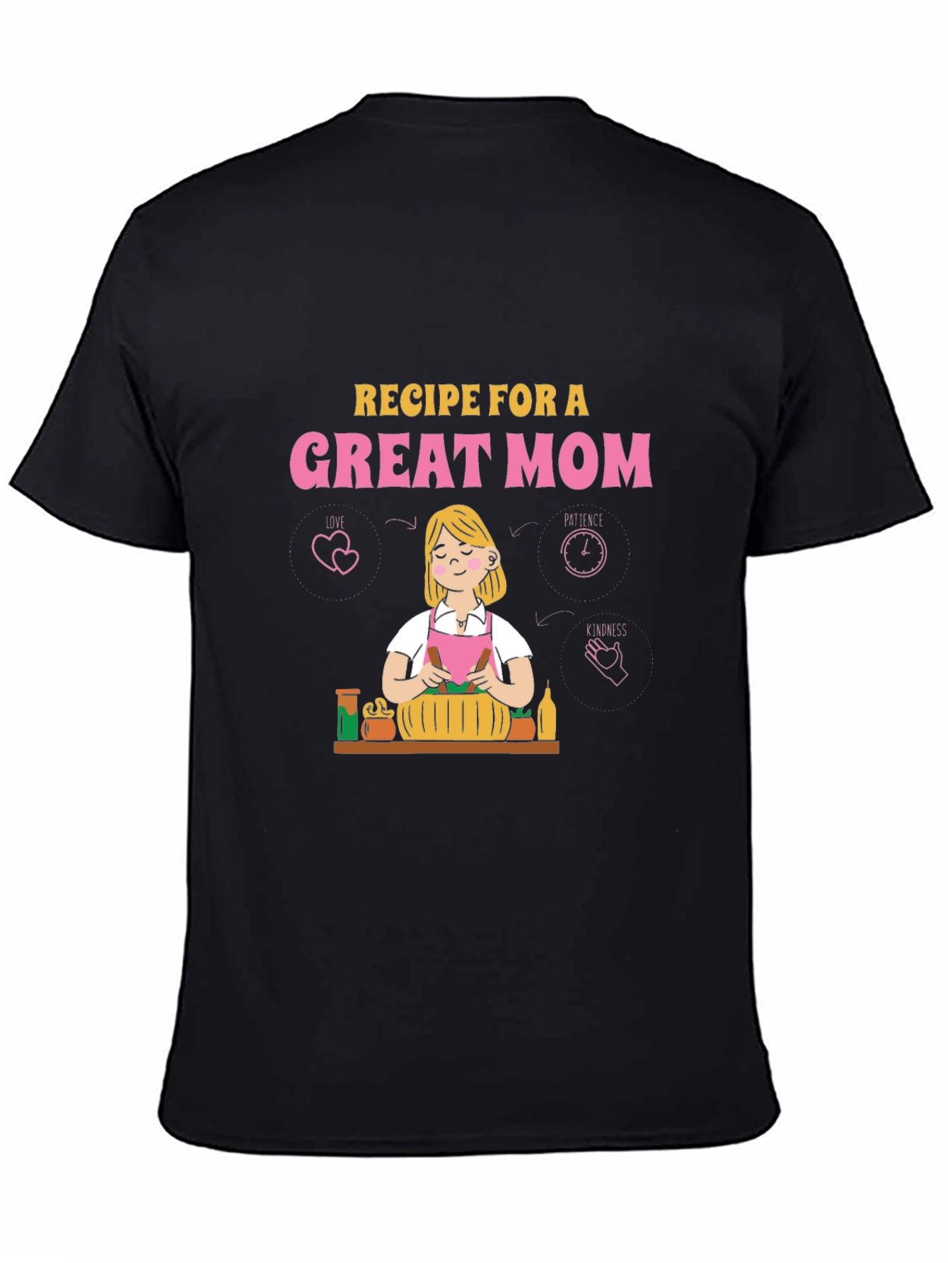 Camiseta Negra Receta para una Gran Mamá