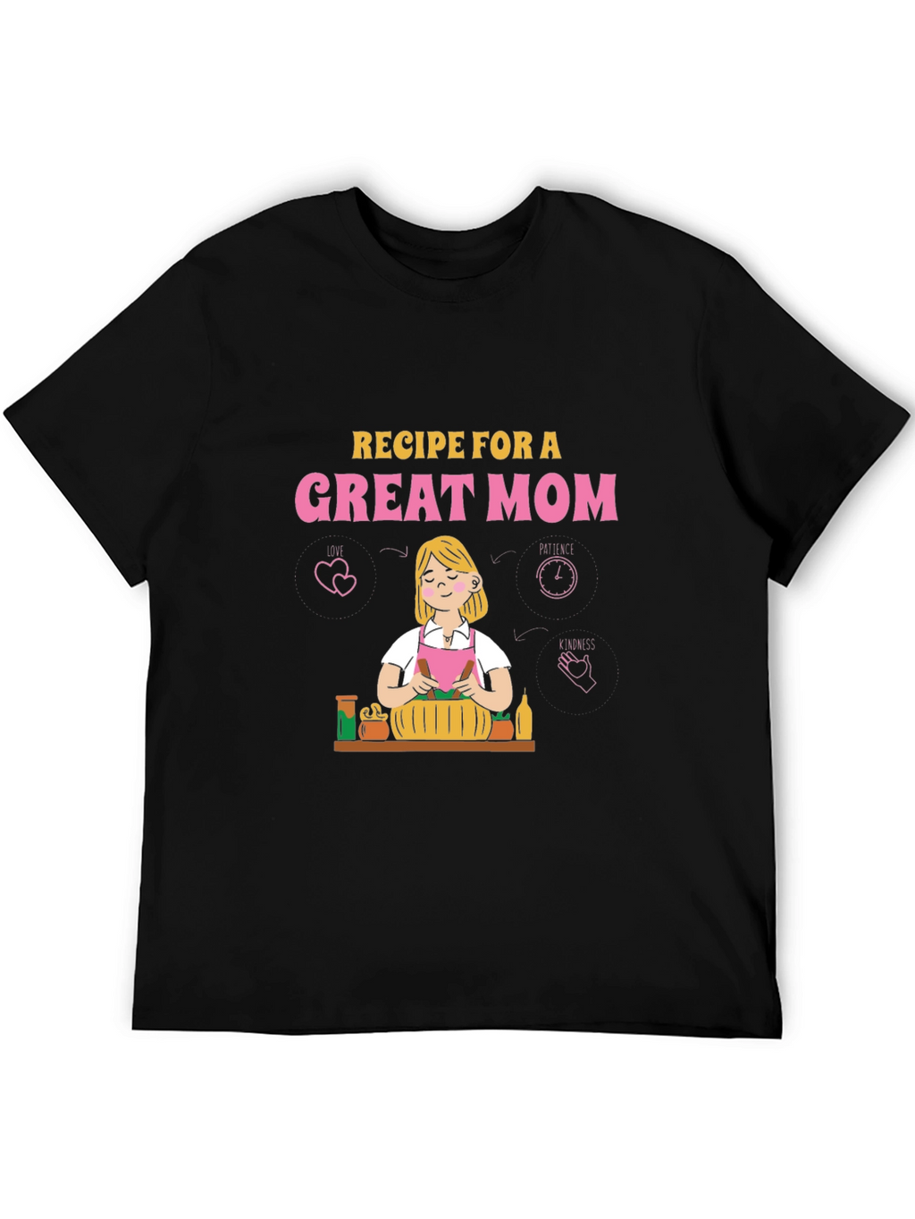 Camiseta Negra Receta para una Gran Mamá