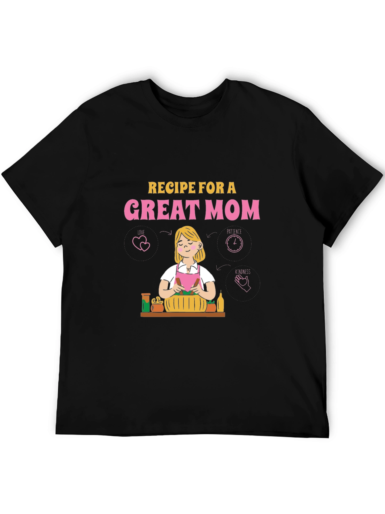Camiseta Negra Receta para una Gran Mamá
