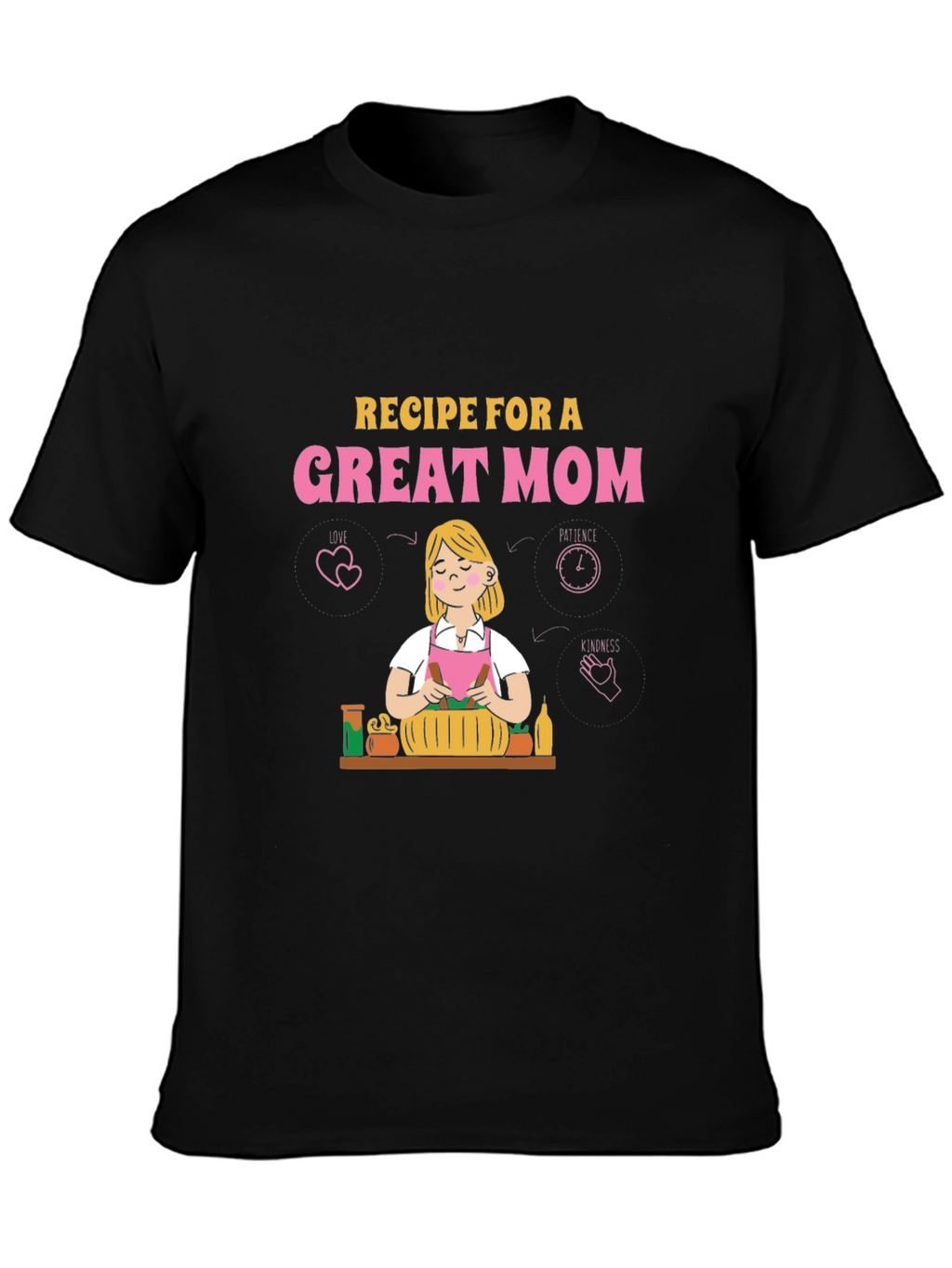 Camiseta Negra Receta para una Gran Mamá