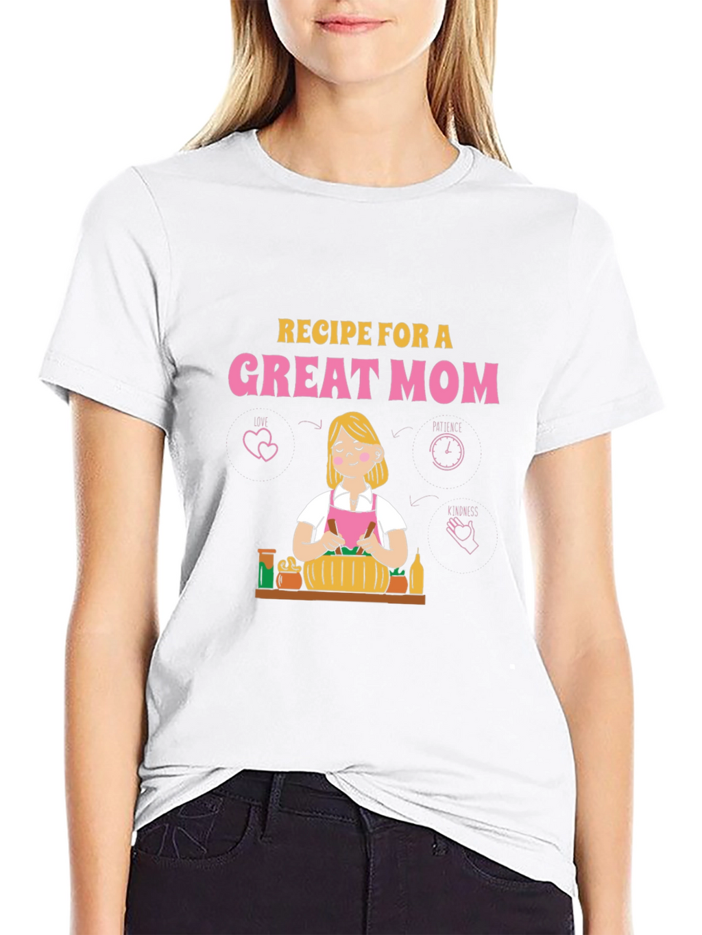 Camiseta Negra Receta para una Gran Mamá