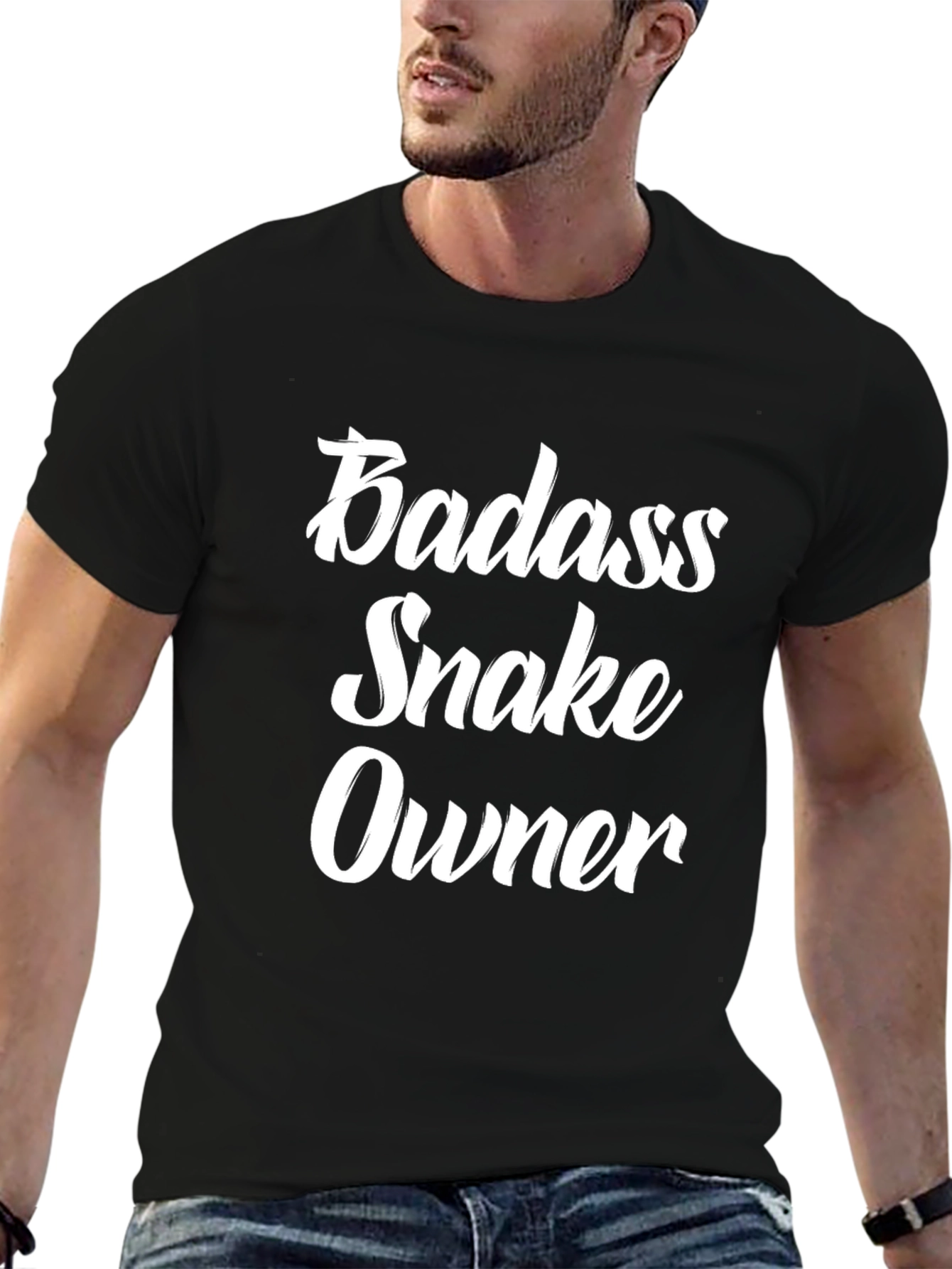 Camiseta Negra Badass Snake Owner