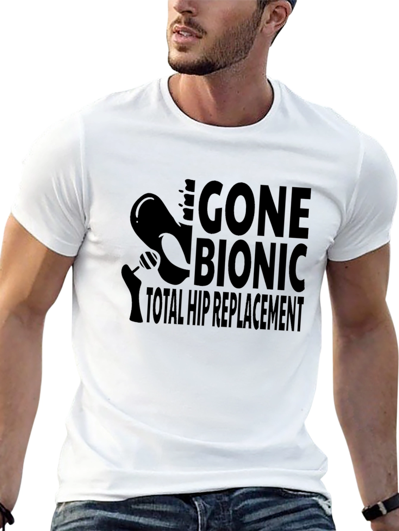 Camiseta Negra - Reemplazo Total de Cadera Biónica