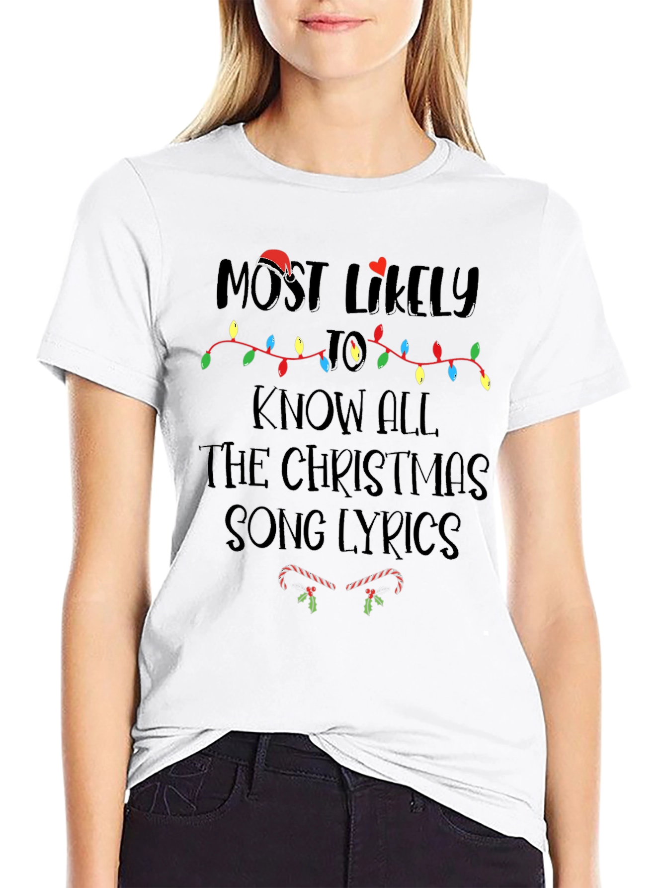 Camiseta Navideña: Más Probable Saber Canciones