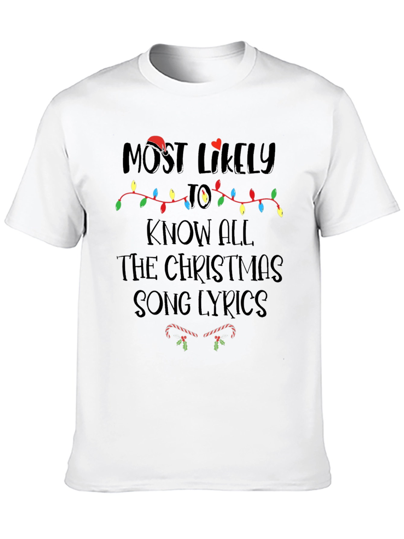 Camiseta Navideña: Más Probable Saber Canciones