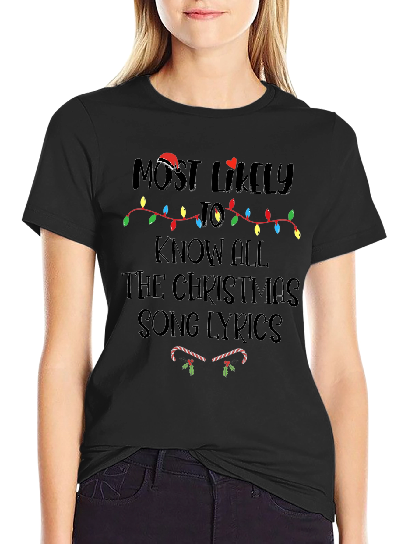 Camiseta Navideña: Más Probable Saber Canciones