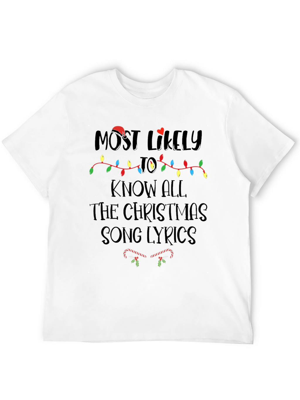 Camiseta Navideña: Más Probable Saber Canciones