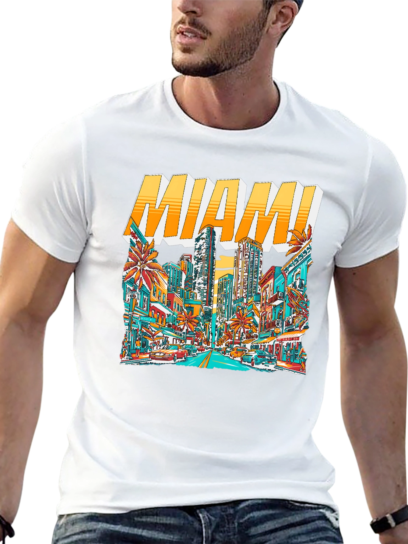 Camiseta Miami Retro Vintage