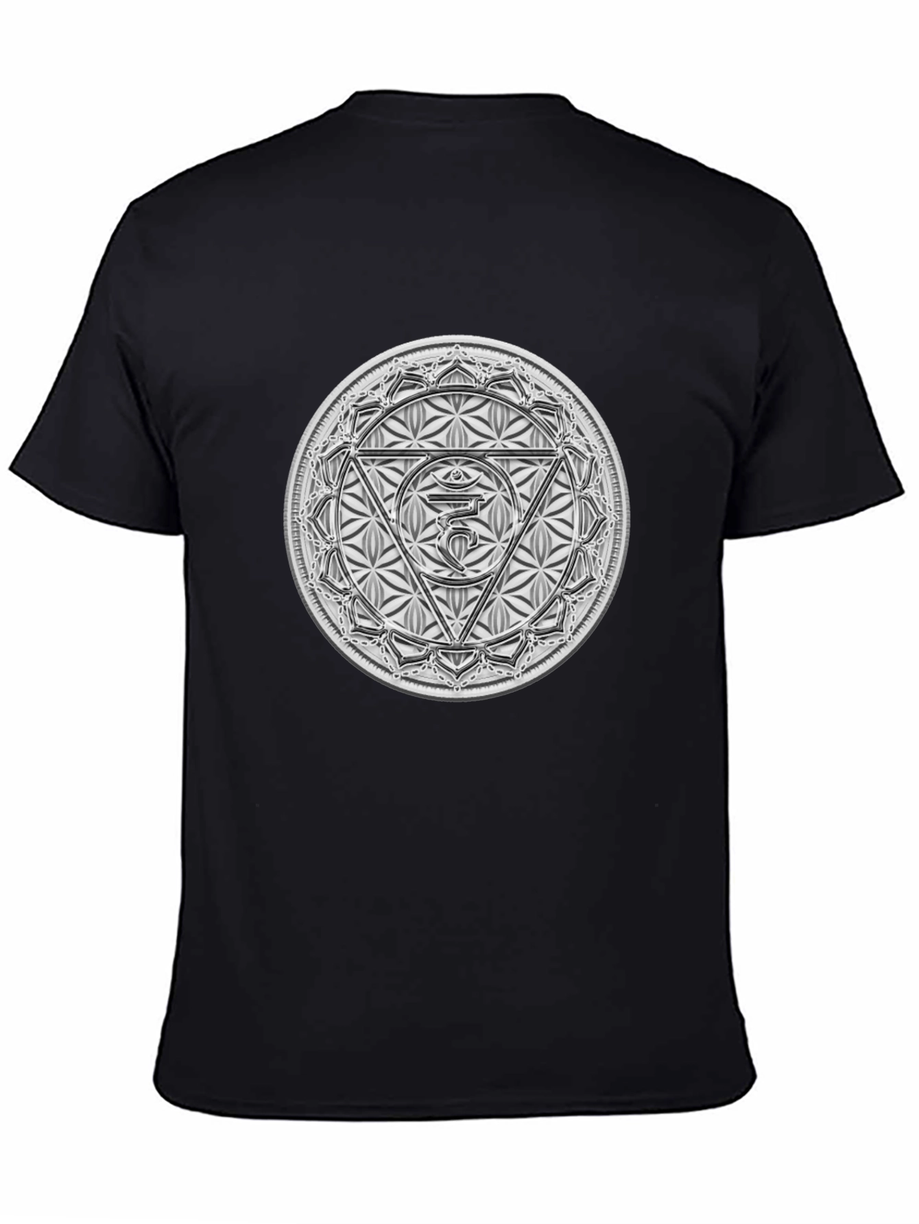 Camiseta Negra con Diseño Chakra Ajna