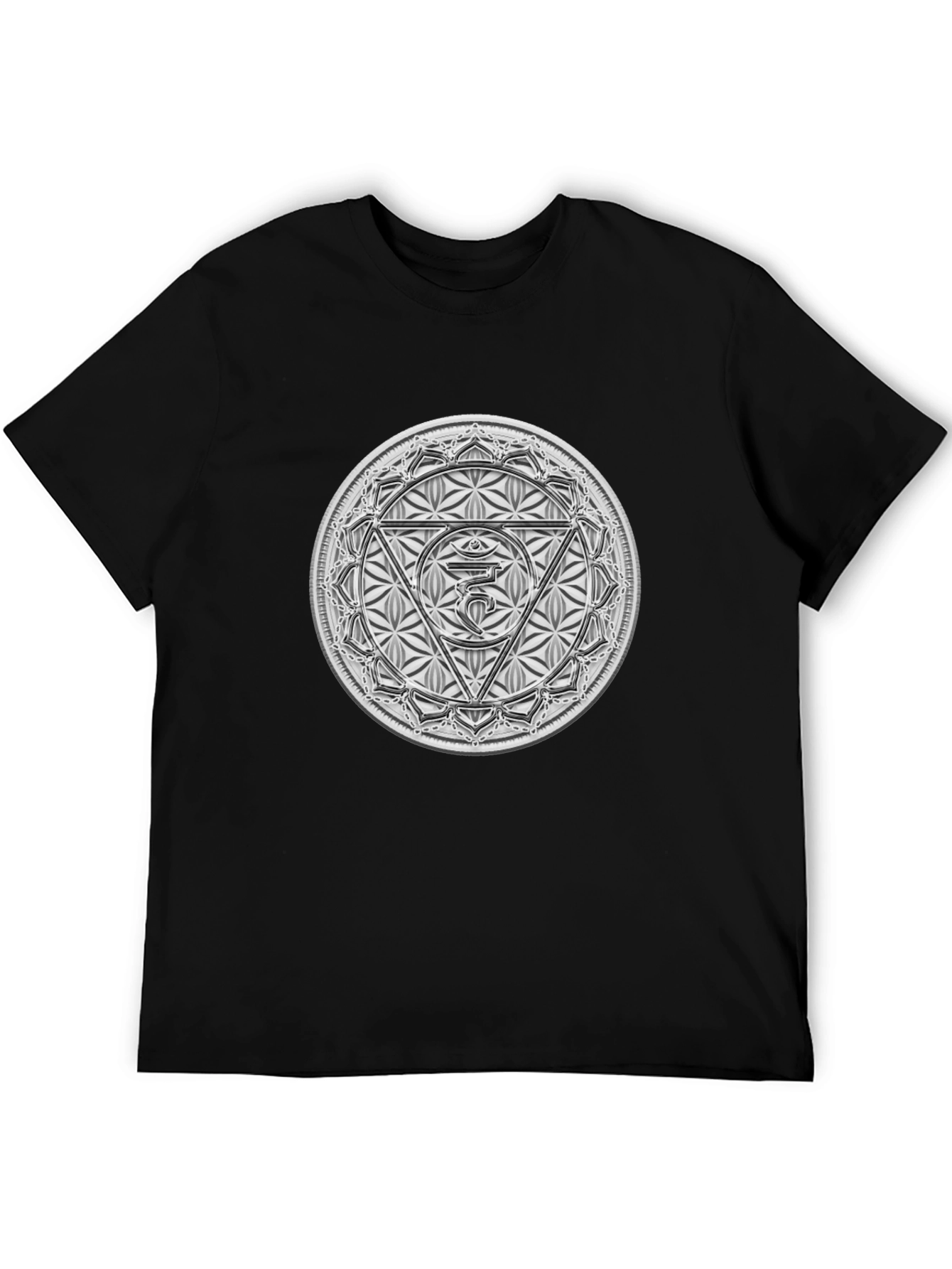 Camiseta Negra con Diseño Chakra Ajna