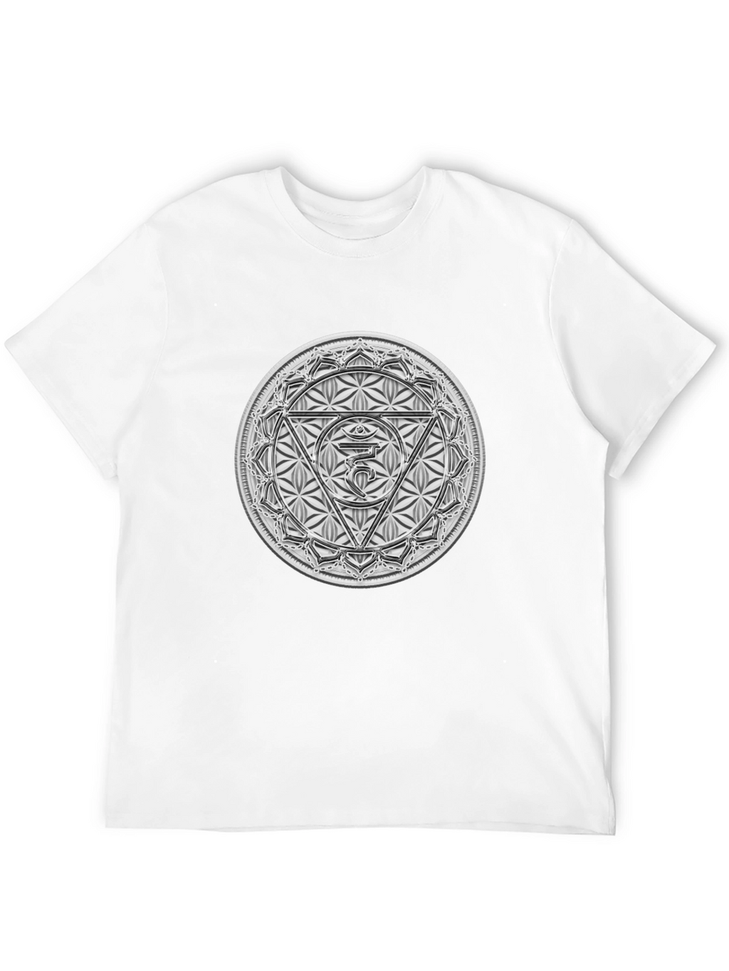 Camiseta Negra con Diseño Chakra Ajna