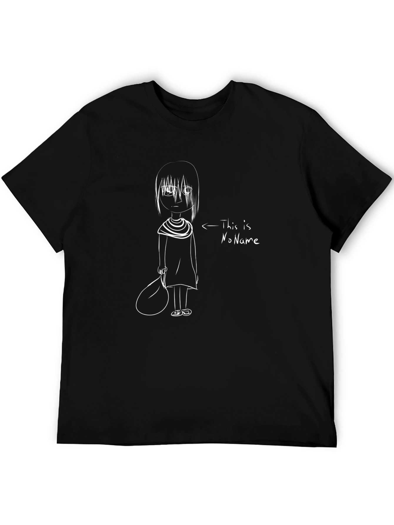 Camiseta Negra con Dibujo de NoName