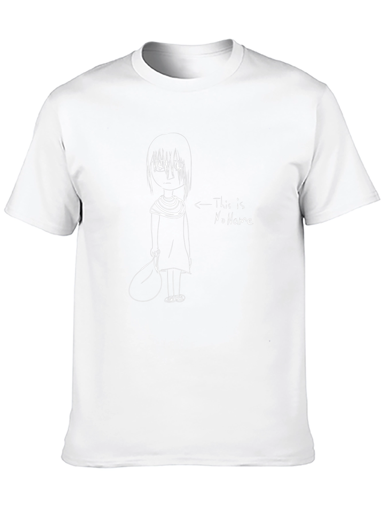 Camiseta Negra con Dibujo de NoName