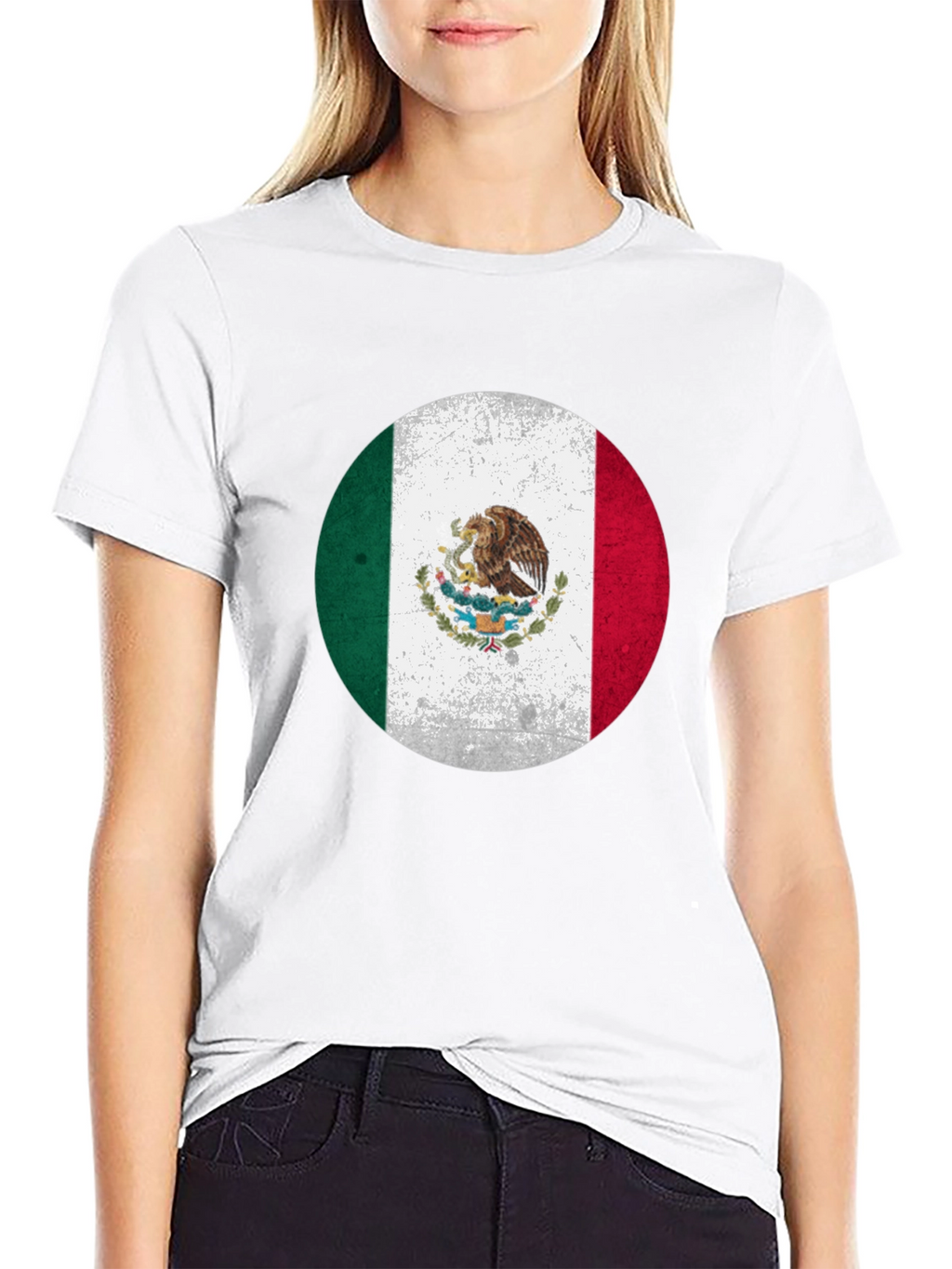 Camiseta México Bandera Redonda