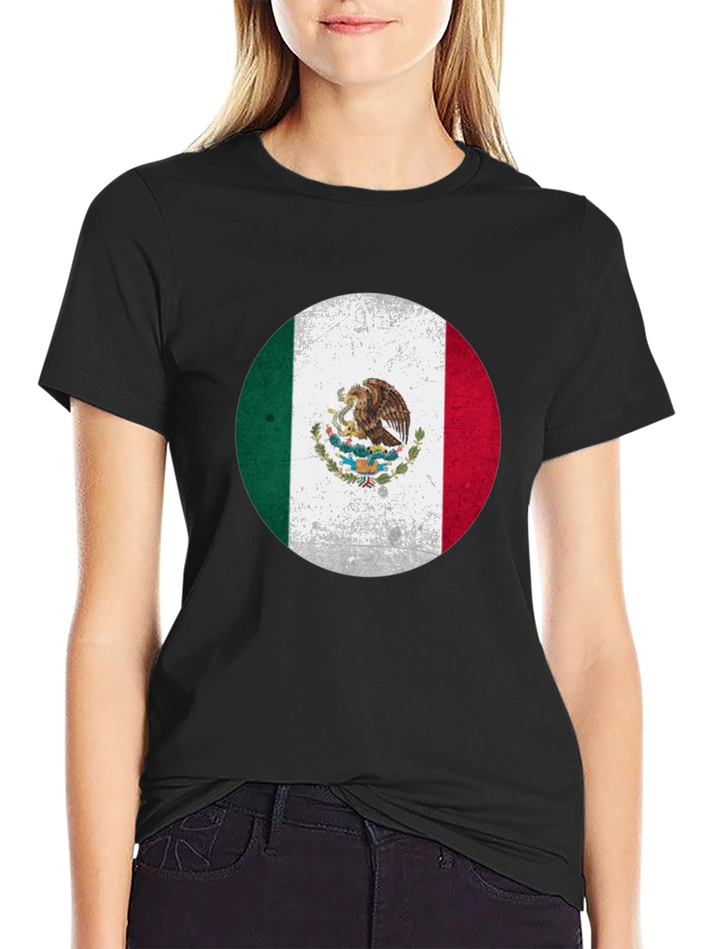 Camiseta México Bandera Redonda