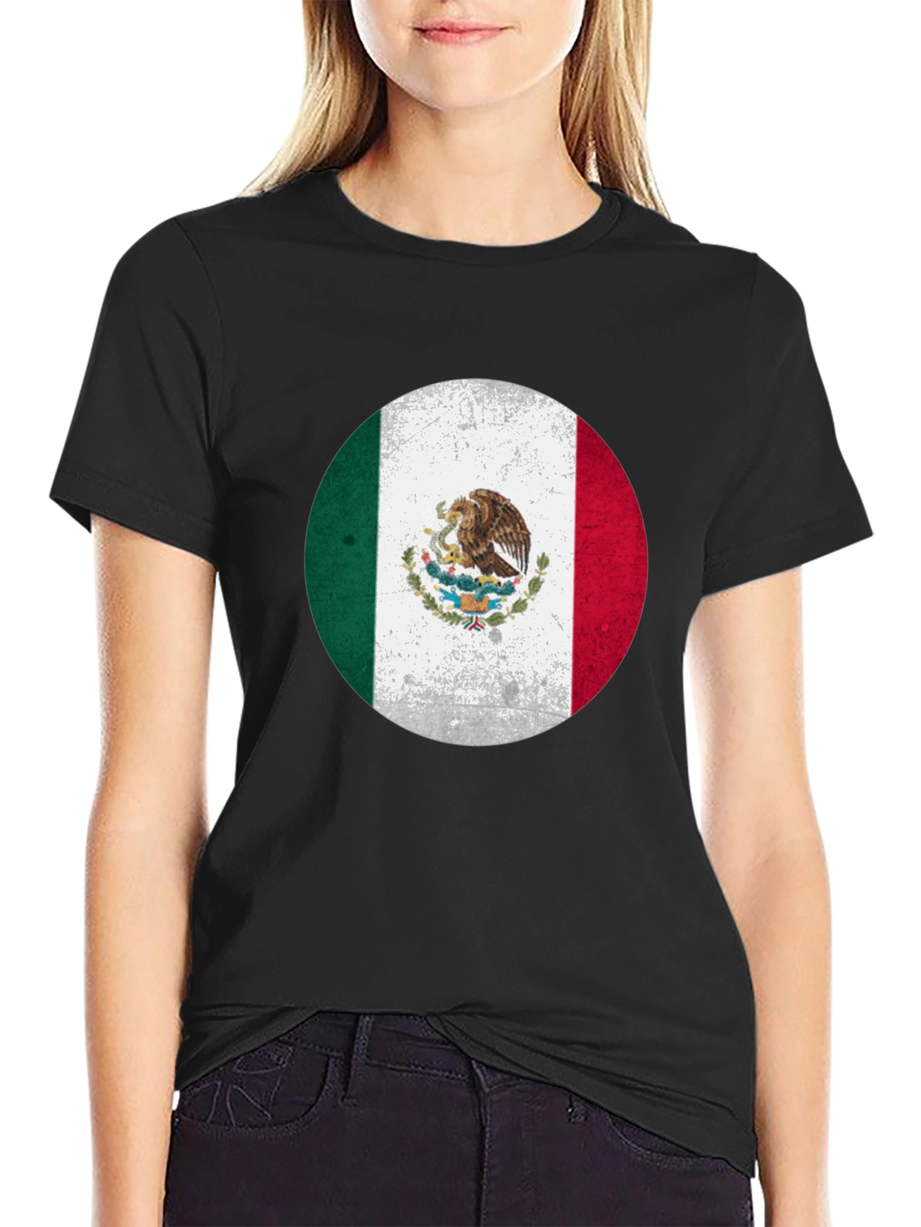 Camiseta México Bandera Redonda