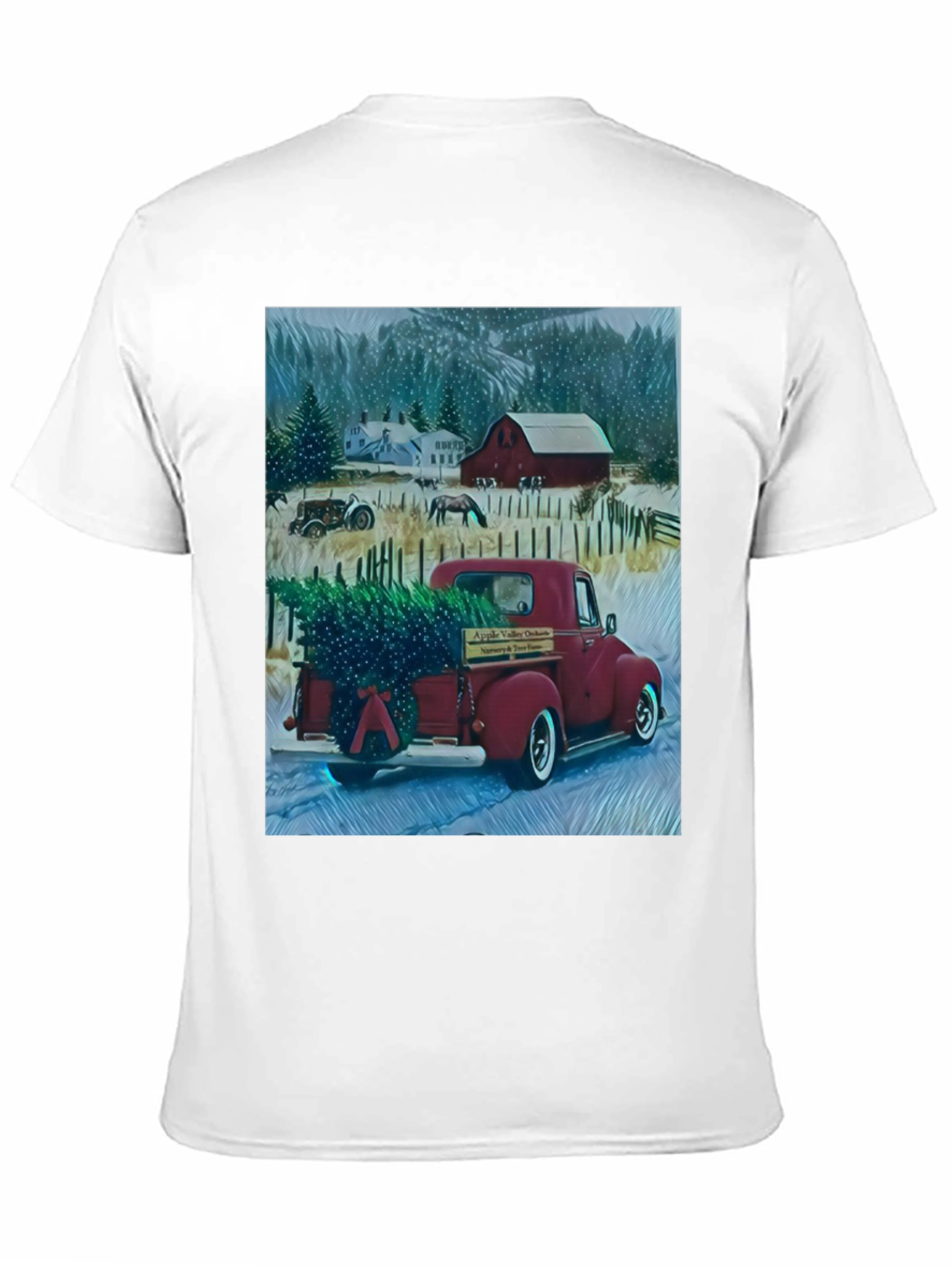 Camiseta Gráfica de Invierno Rural