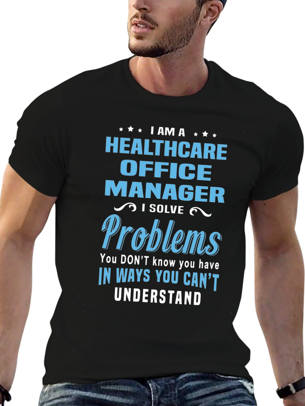 Camiseta Healthcare Office Manager con Diseño Divertido