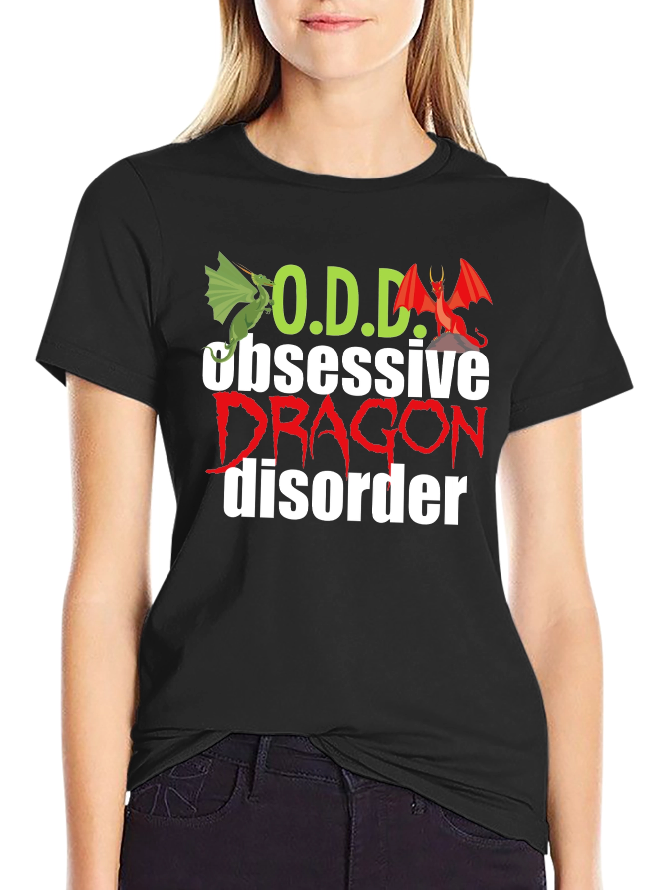 Camiseta Negra con Diseño de Dragones para Fanáticos