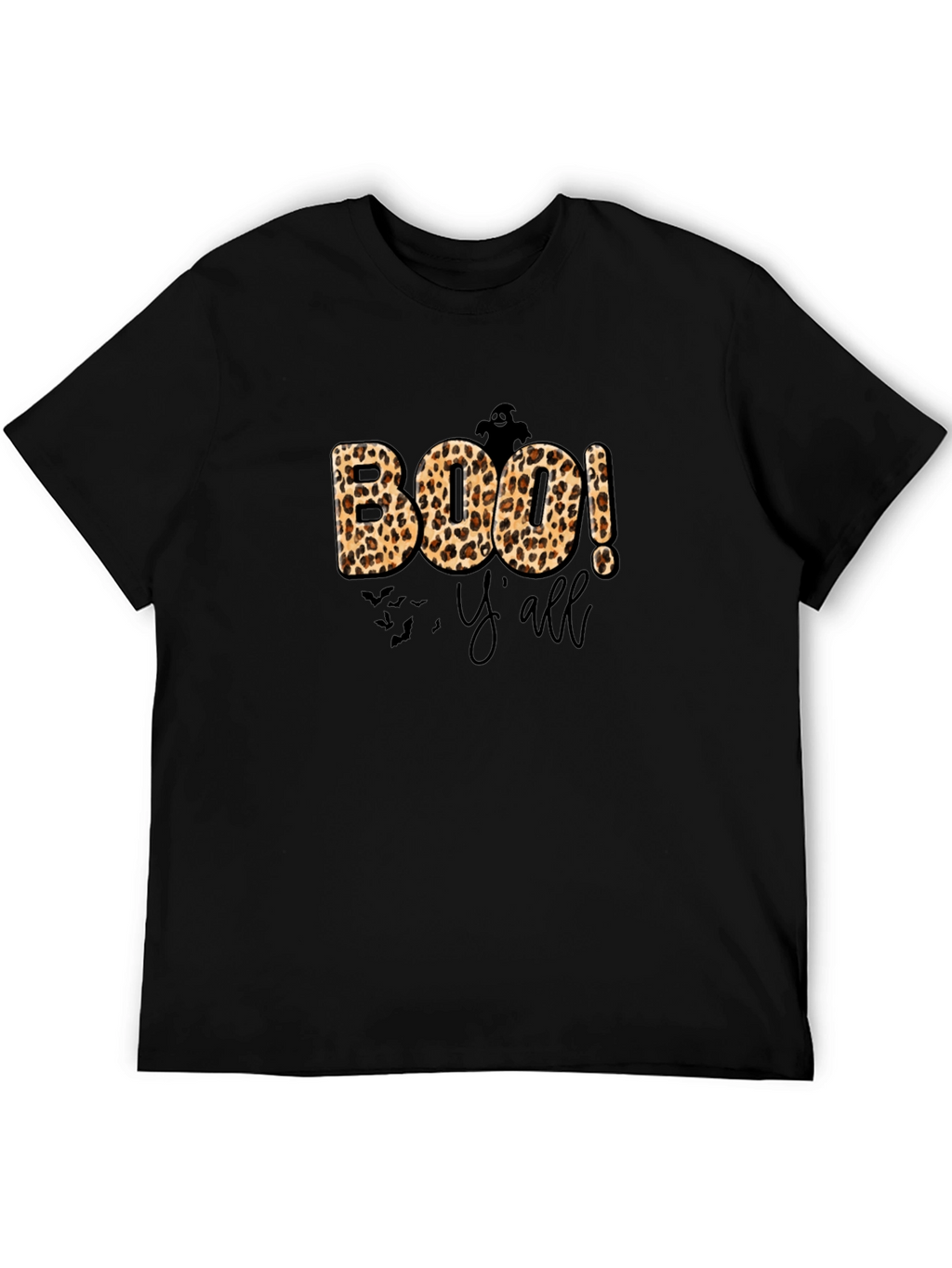 Camiseta Boo! Yall Halloween Leopardo