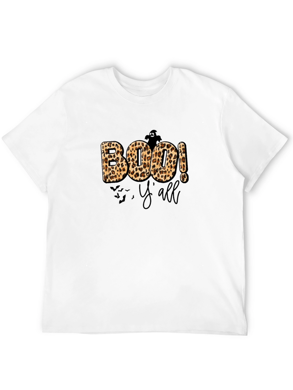 Camiseta Boo! Yall Halloween Leopardo