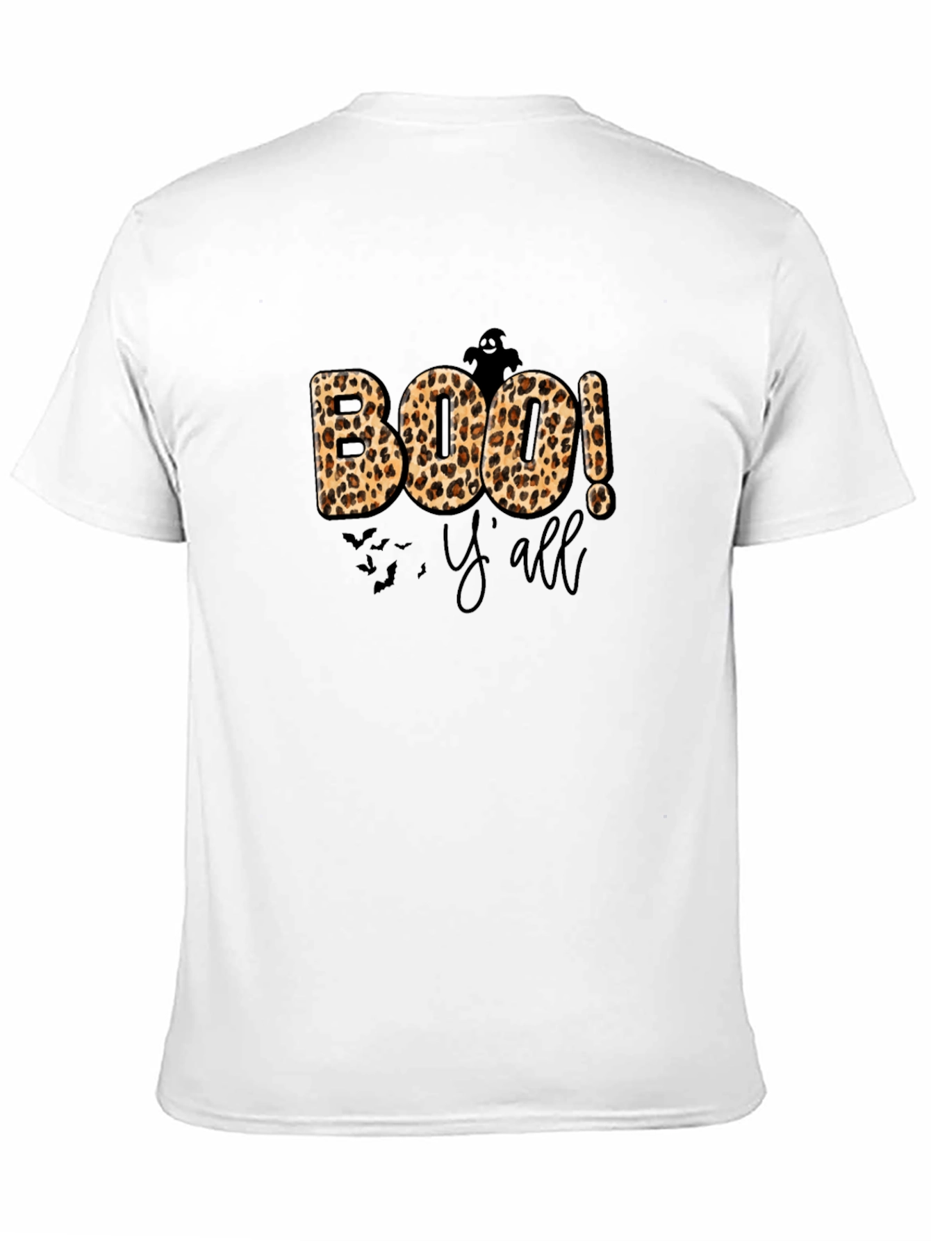 Camiseta Boo! Yall Halloween Leopardo
