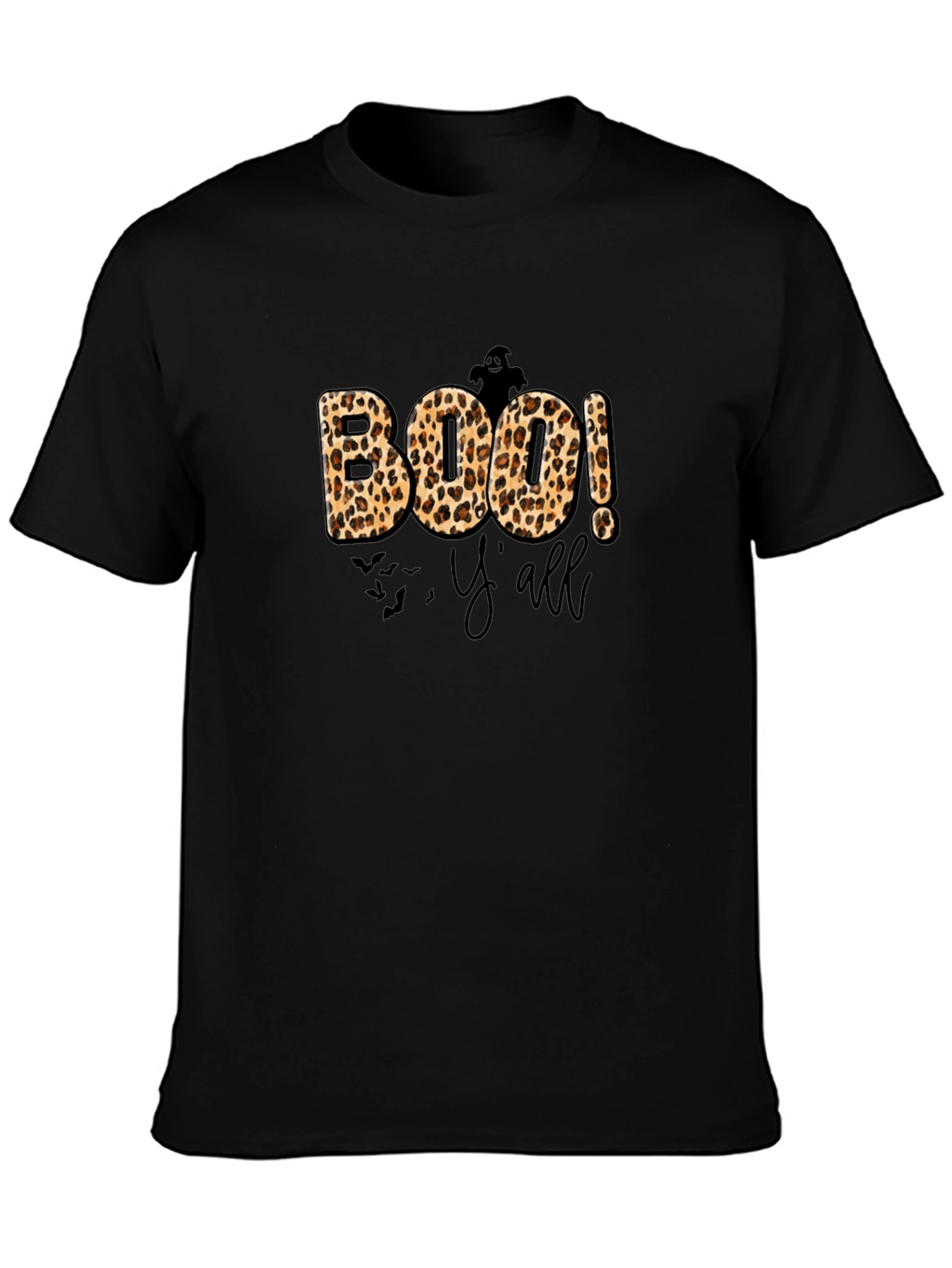 Camiseta Boo! Yall Halloween Leopardo