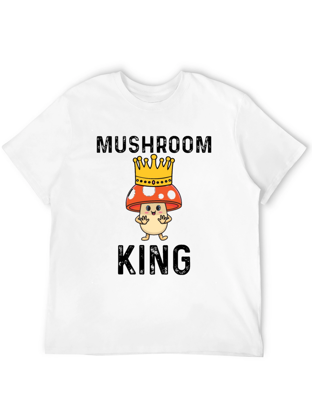 Camiseta Hombre Rey Champiñón Estampada