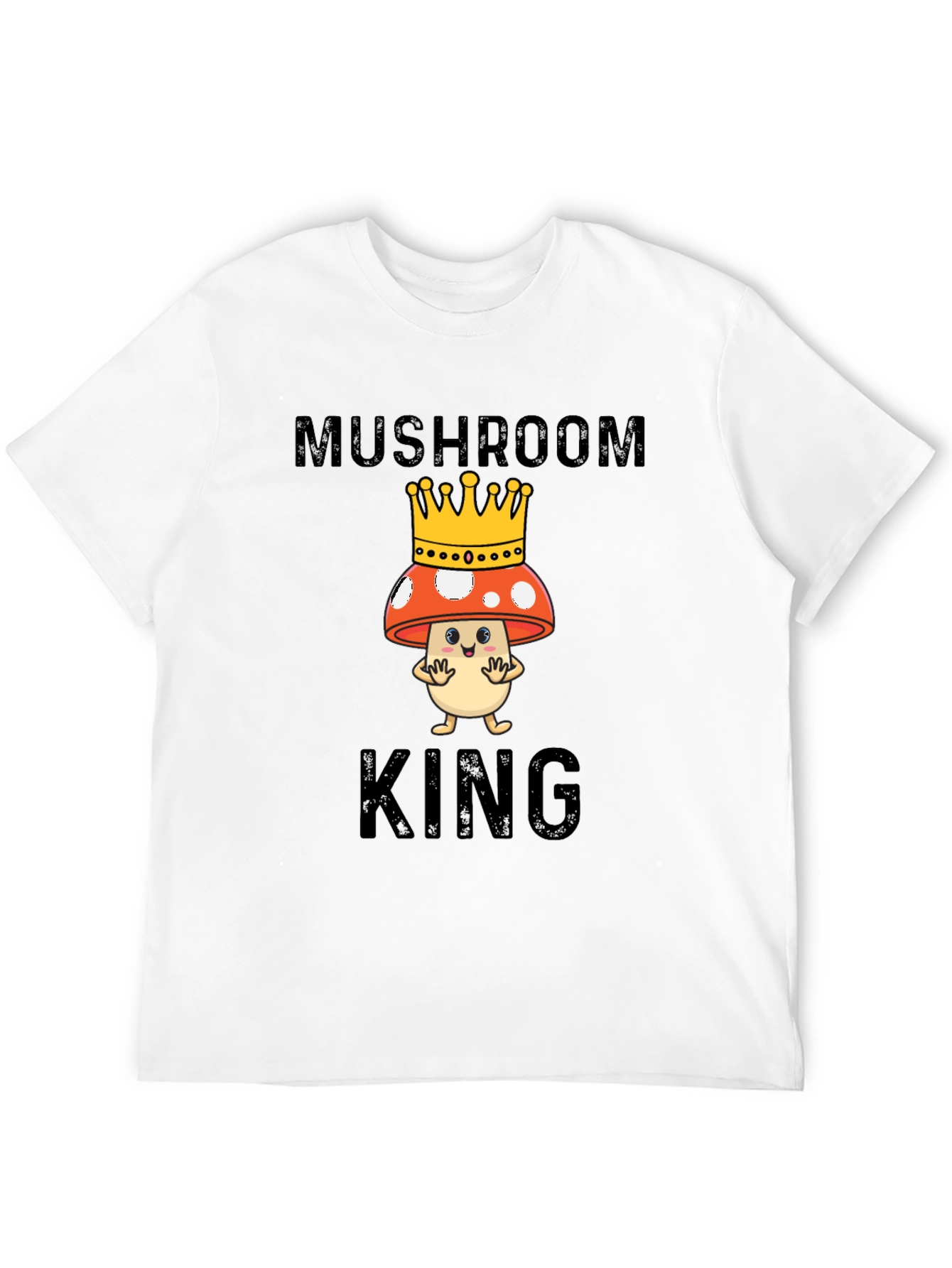 Camiseta Hombre Rey Champiñón Estampada