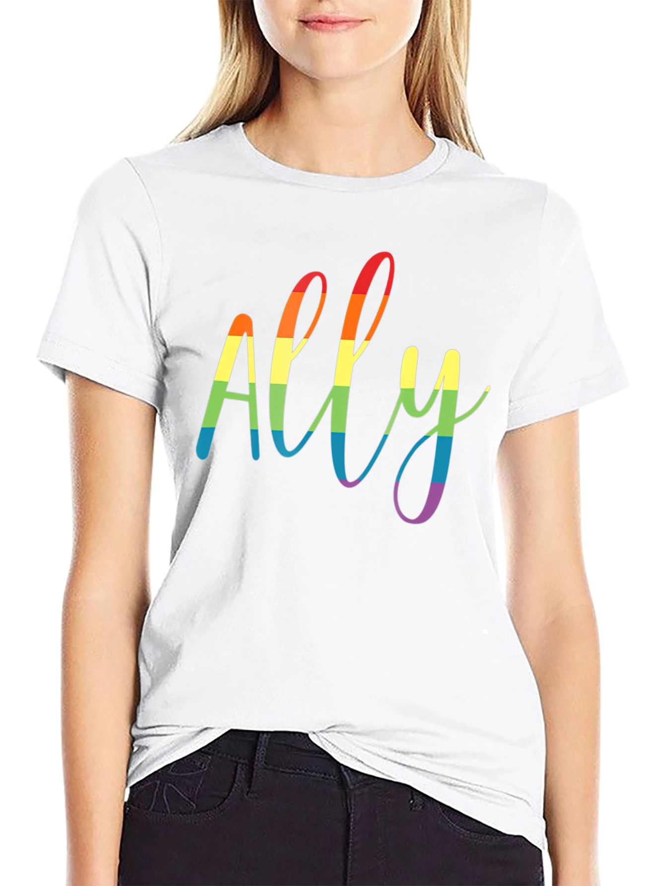 Camiseta Negra Ally Orgullo LGBTQ+