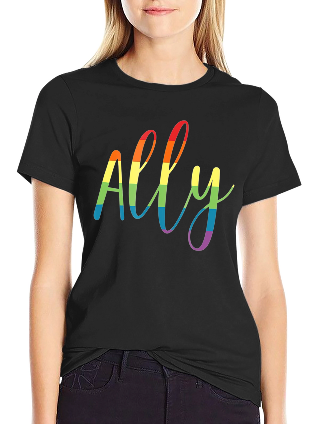 Camiseta Negra Ally Orgullo LGBTQ+