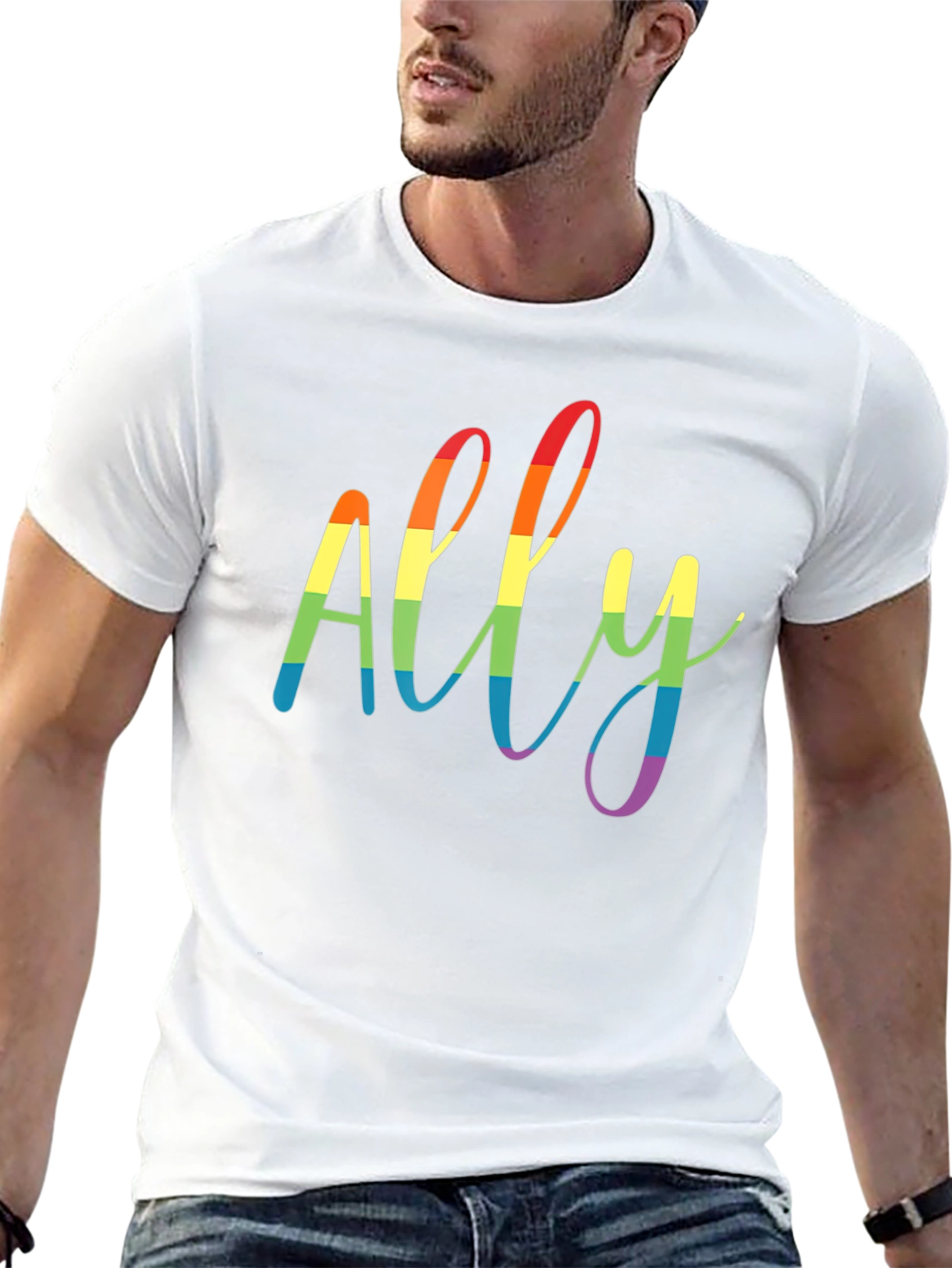 Camiseta Negra Ally Orgullo LGBTQ+