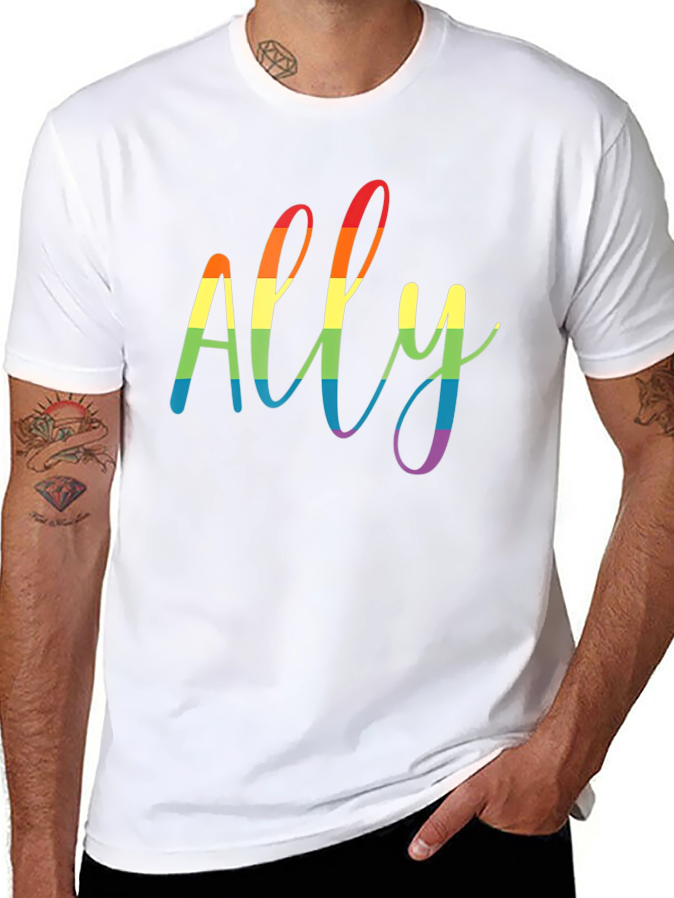 Camiseta Negra Ally Orgullo LGBTQ+