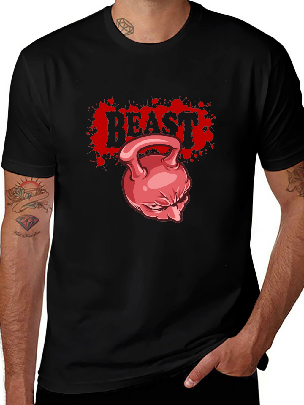 Camiseta Negra Bestia Kettlebell Fitness