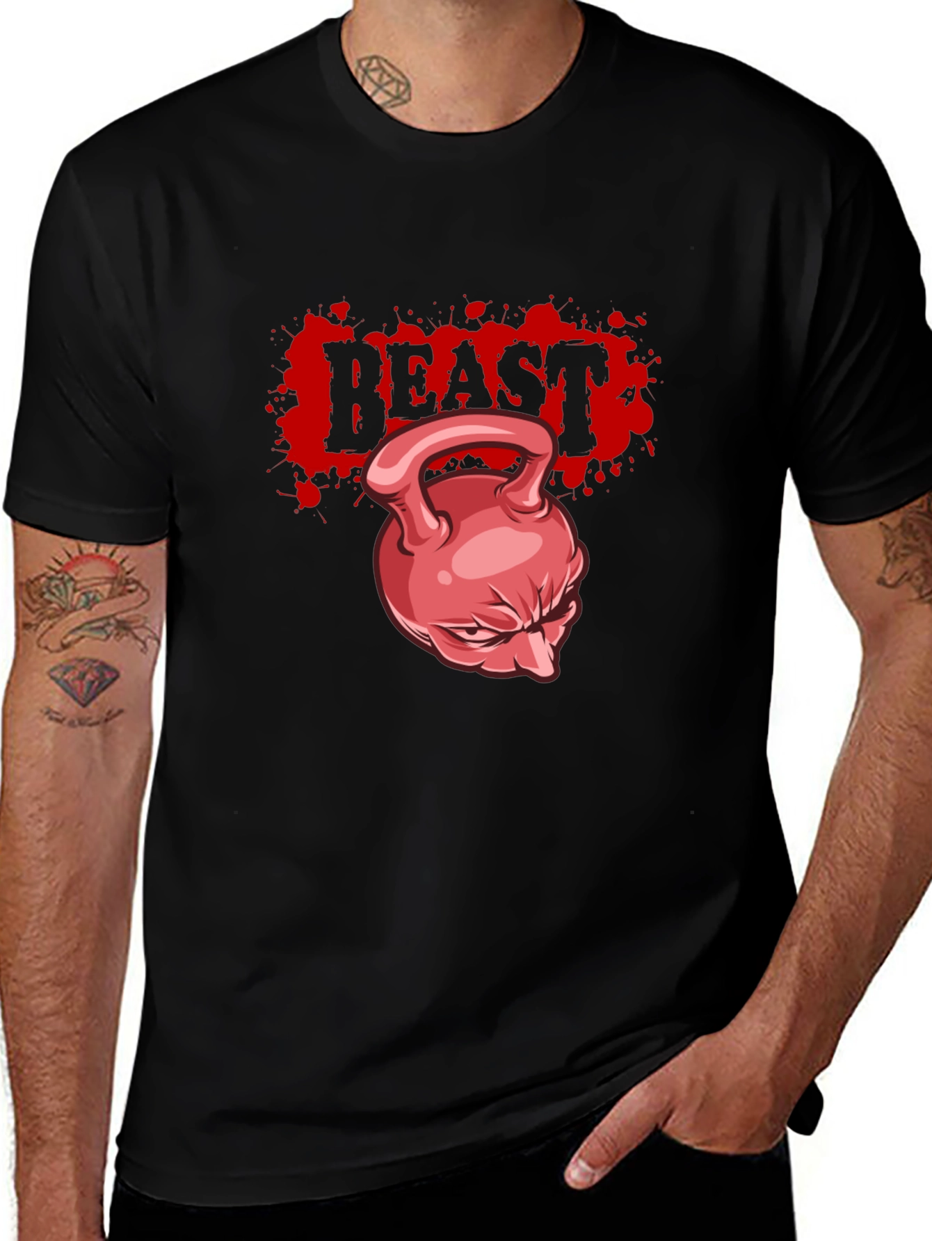 Camiseta Negra Bestia Kettlebell Fitness