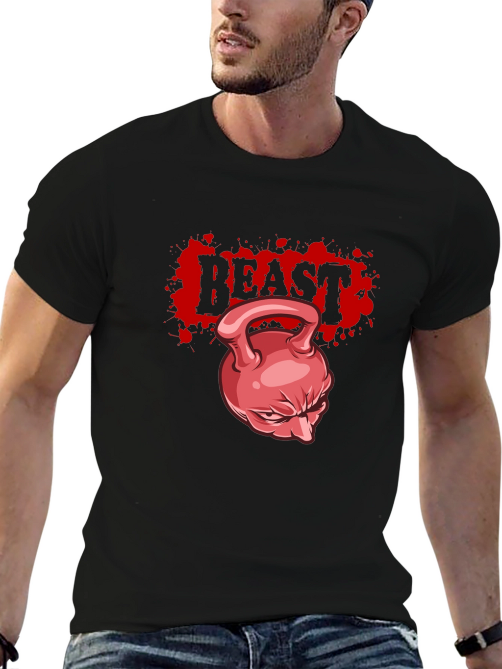 Camiseta Negra Bestia Kettlebell Fitness