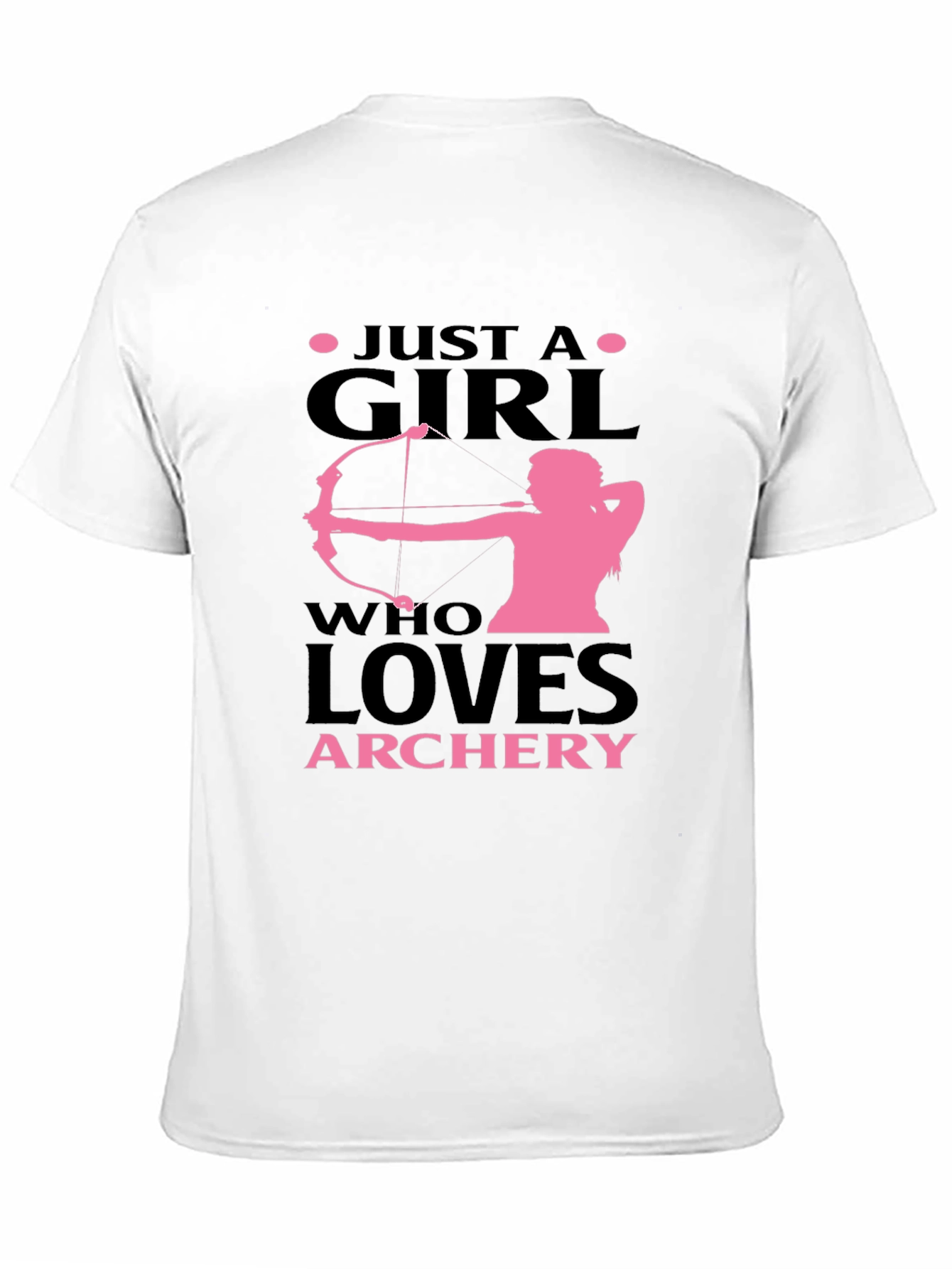 Camiseta Negra con Diseño de Arquera para Mujer