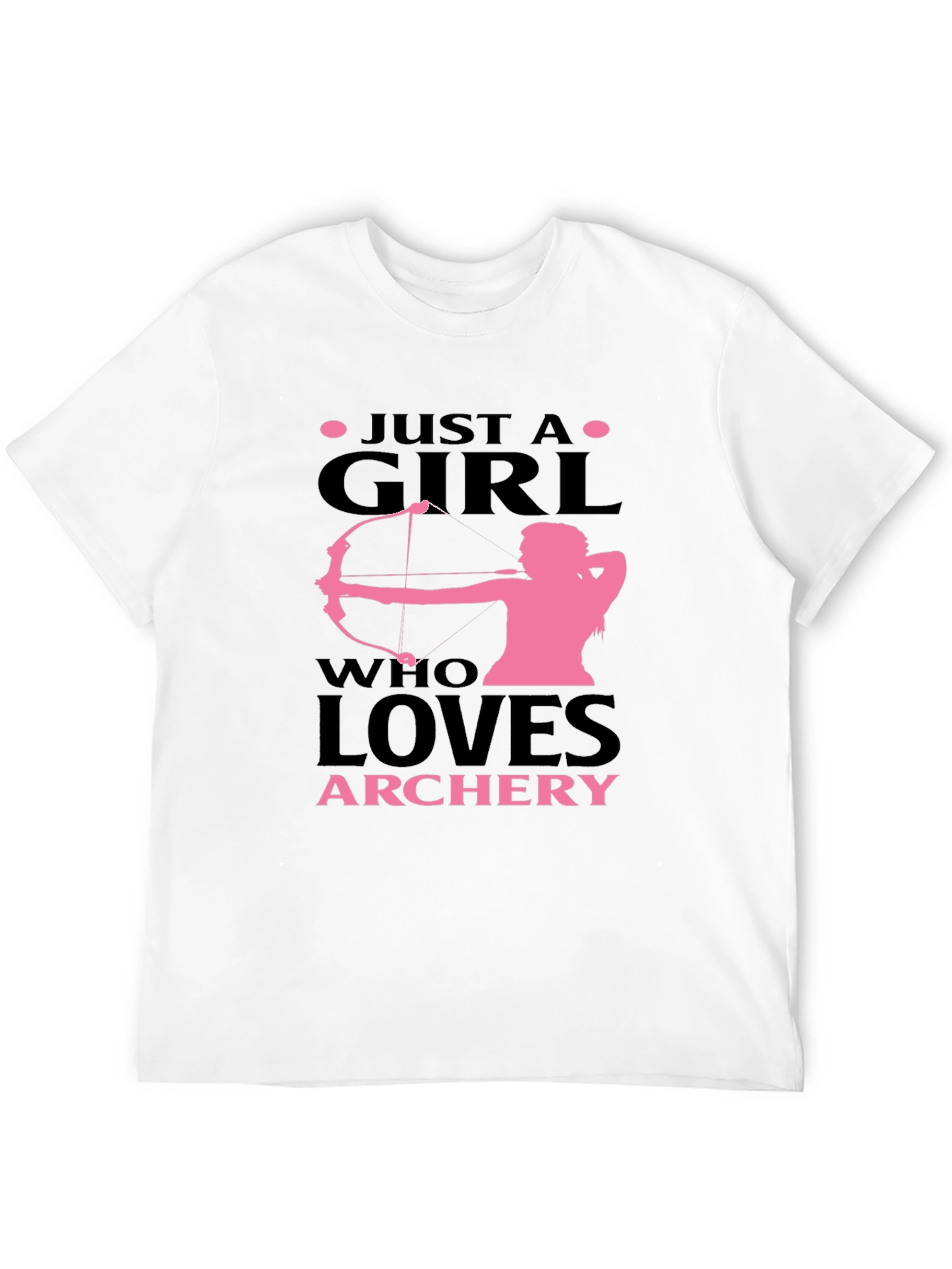 Camiseta Negra con Diseño de Arquera para Mujer