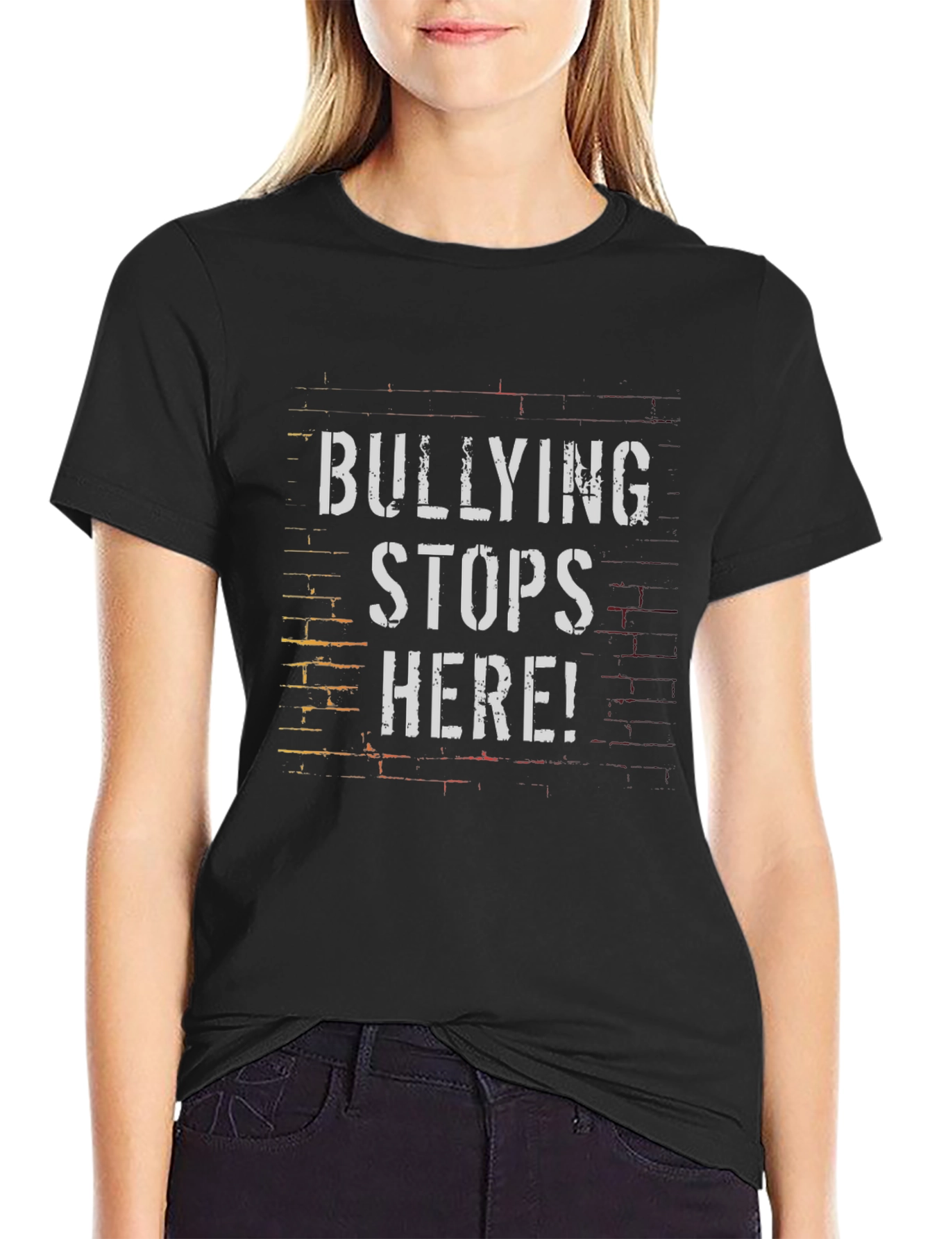 Camiseta Negra Bullying Stops Here!
